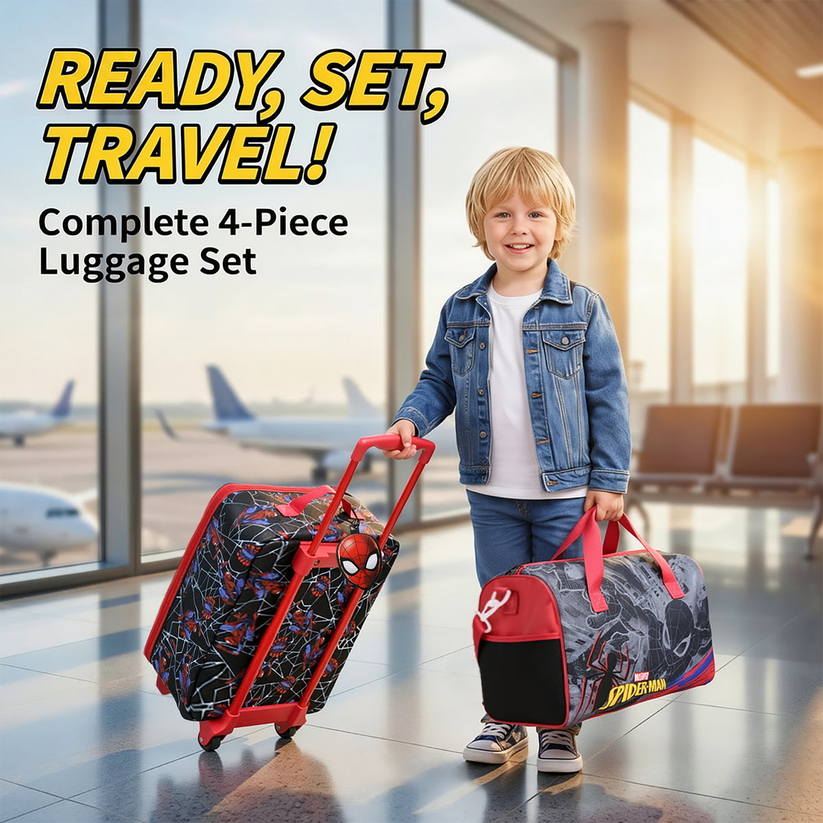Spider-Man & Miles Morales 4-Piece Youth Travel Set