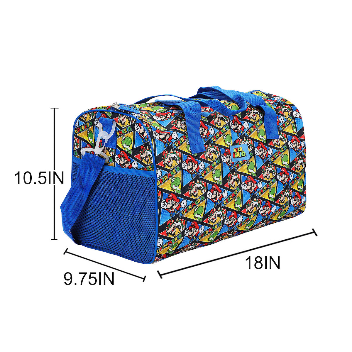 Super Mario Bros Group Shot & All-Over Character Print 14" Pilot Case Set