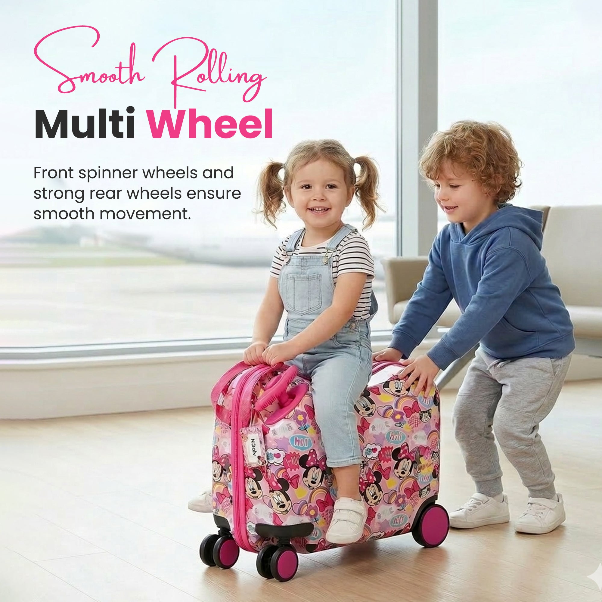 Minnie Mouse Ride-On 18" Suitcase For Kids & Toddlers