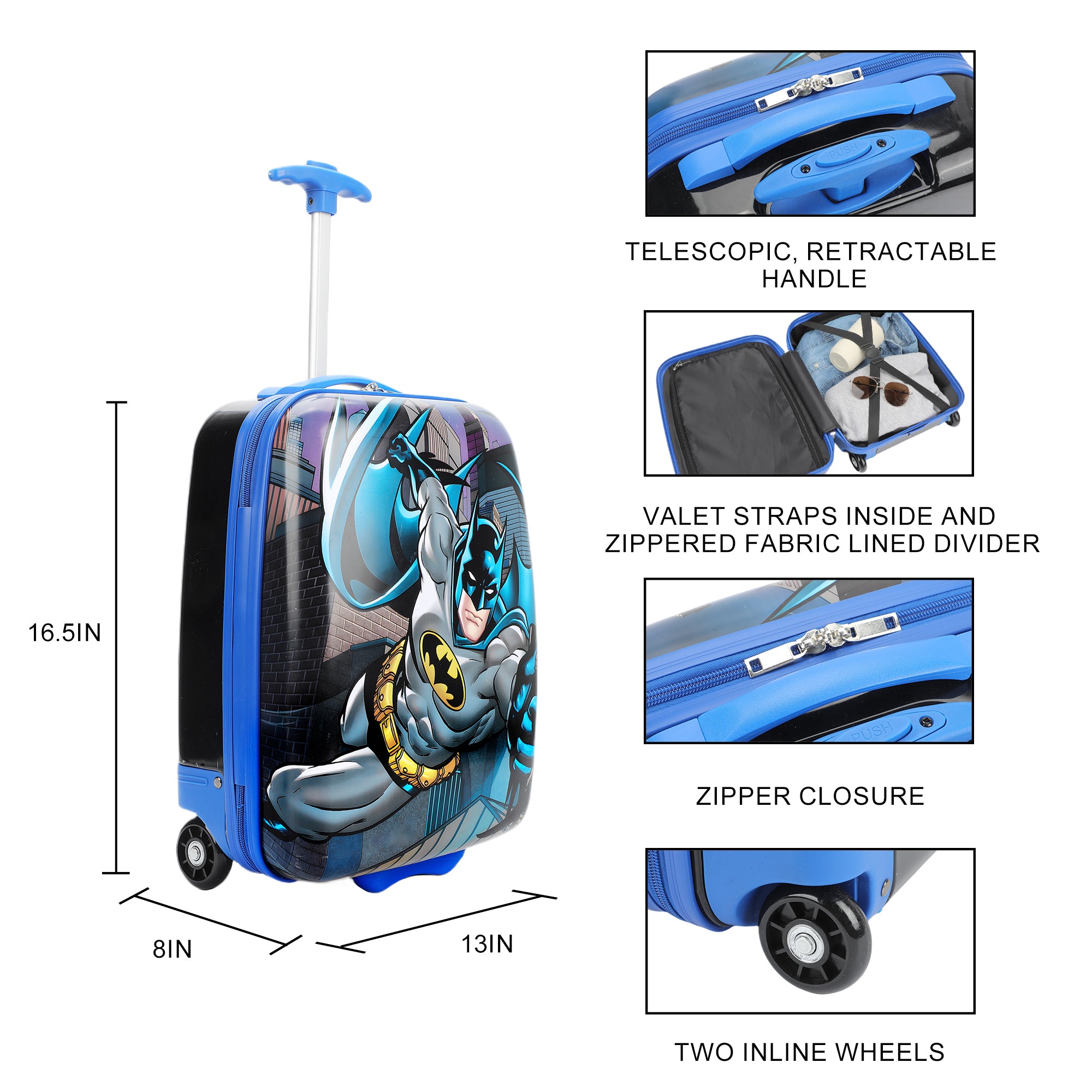 Batman Gotham City Youth 16.5" 2-Wheeled Luggage