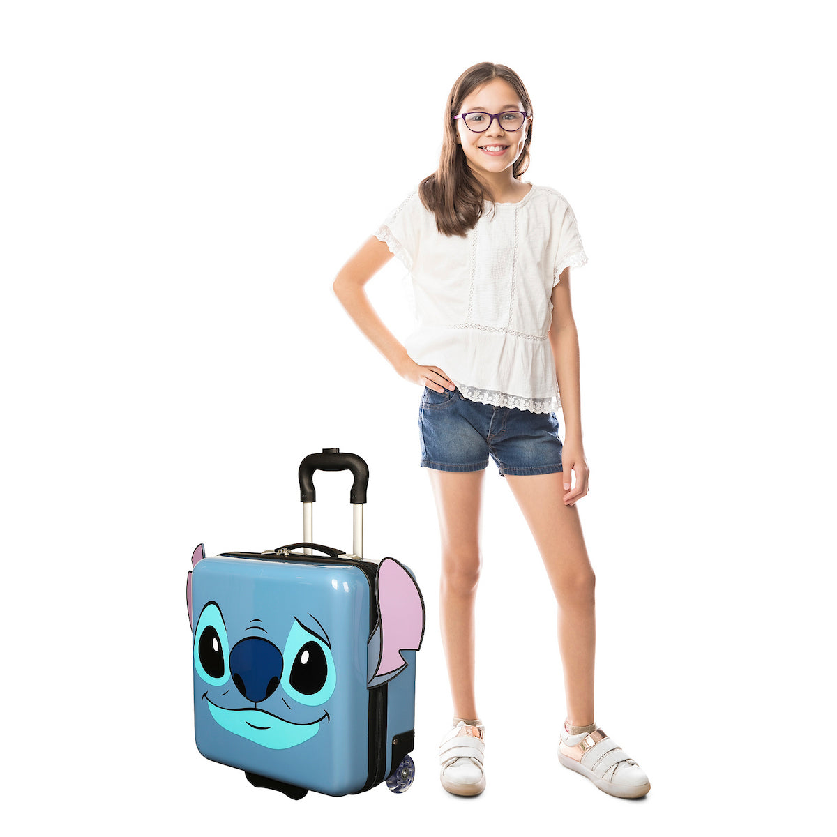 Lilo & Stitch Stitch Character Face Blue 15" Novelty Luggage