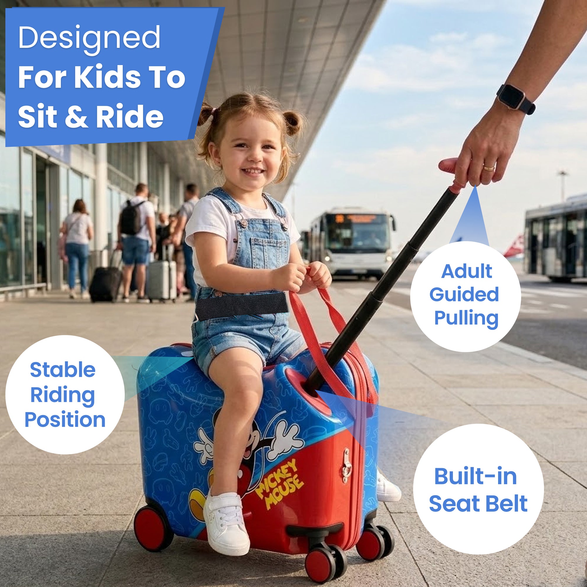 Disney Mickey Mouse 18" Toddler Ride-On Luggage