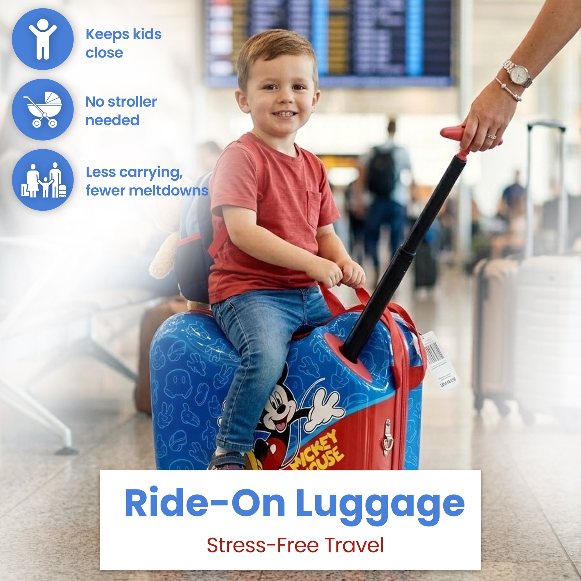Disney Mickey Mouse 18" Toddler Ride-On Luggage