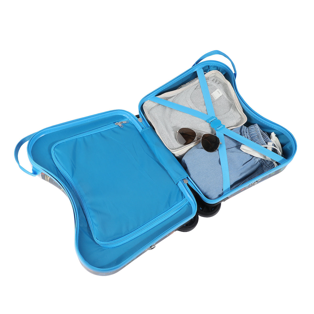 Viggio Travel To Space Ride-On 18” Suitcase For Kids & Toddlers