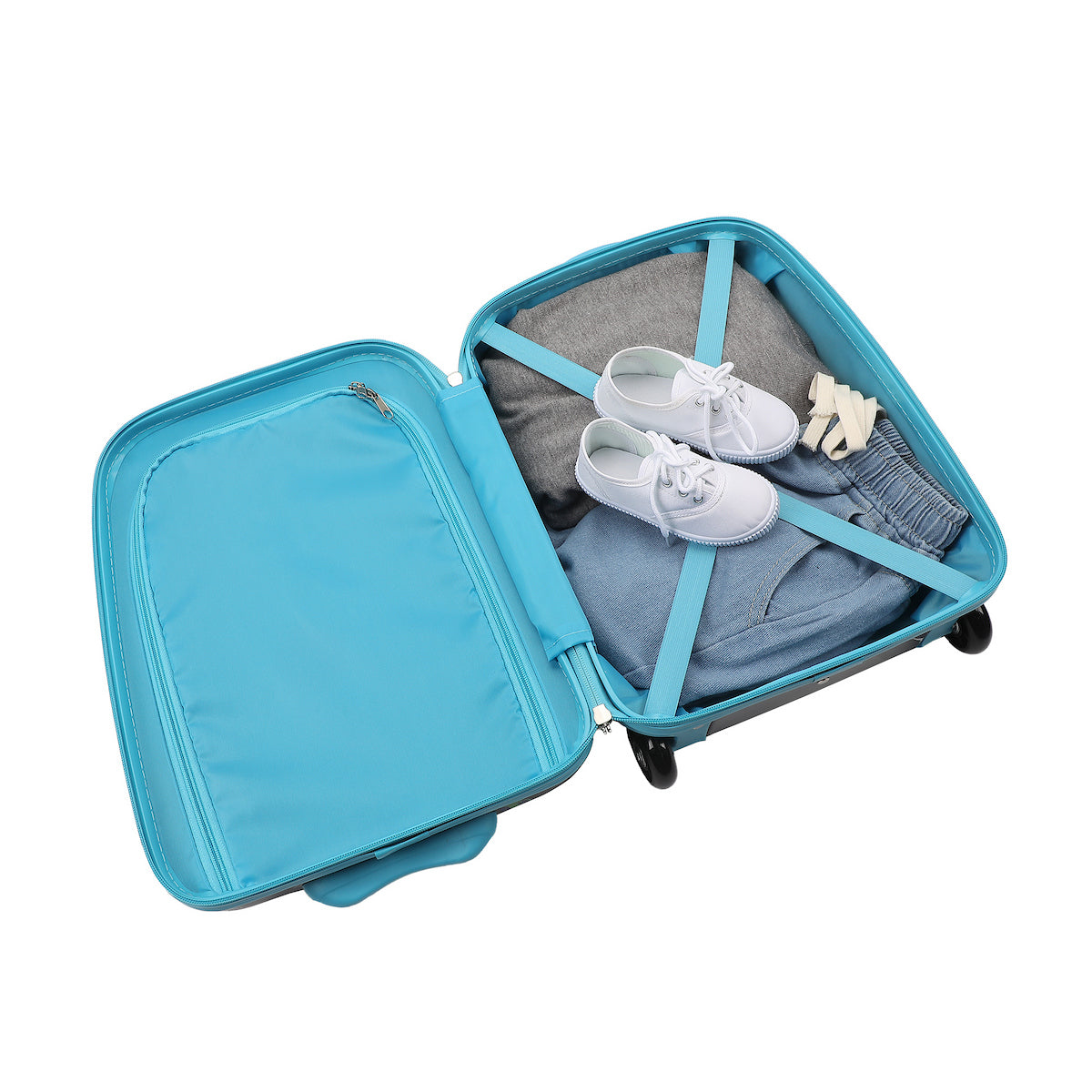 Viggio Space Printed 2-Wheel Suitcase with Backpack and Neck Pillow (3-Pc Set)