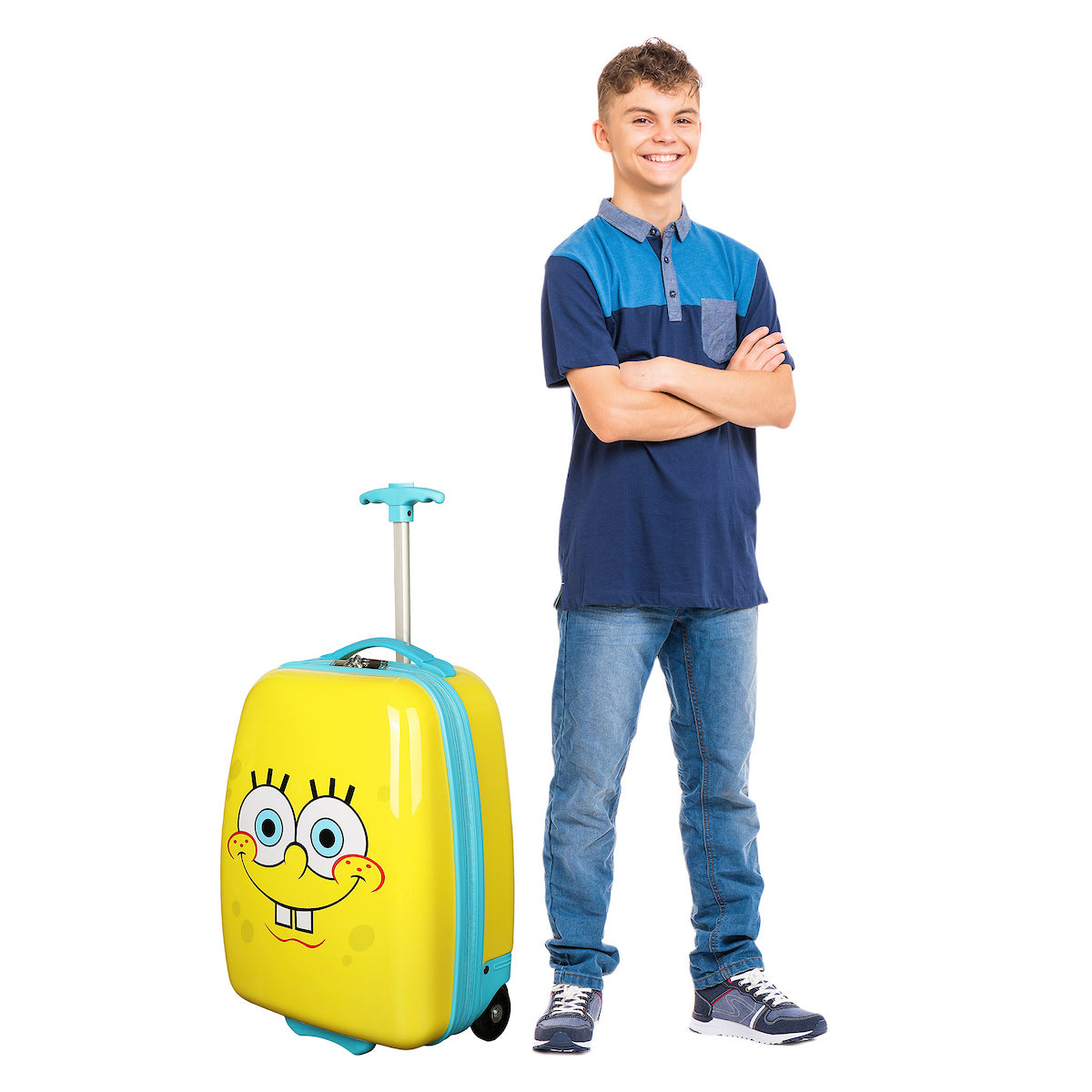 Spongebob Squarepants Face 16.5" Youth 2-Wheel Luggage