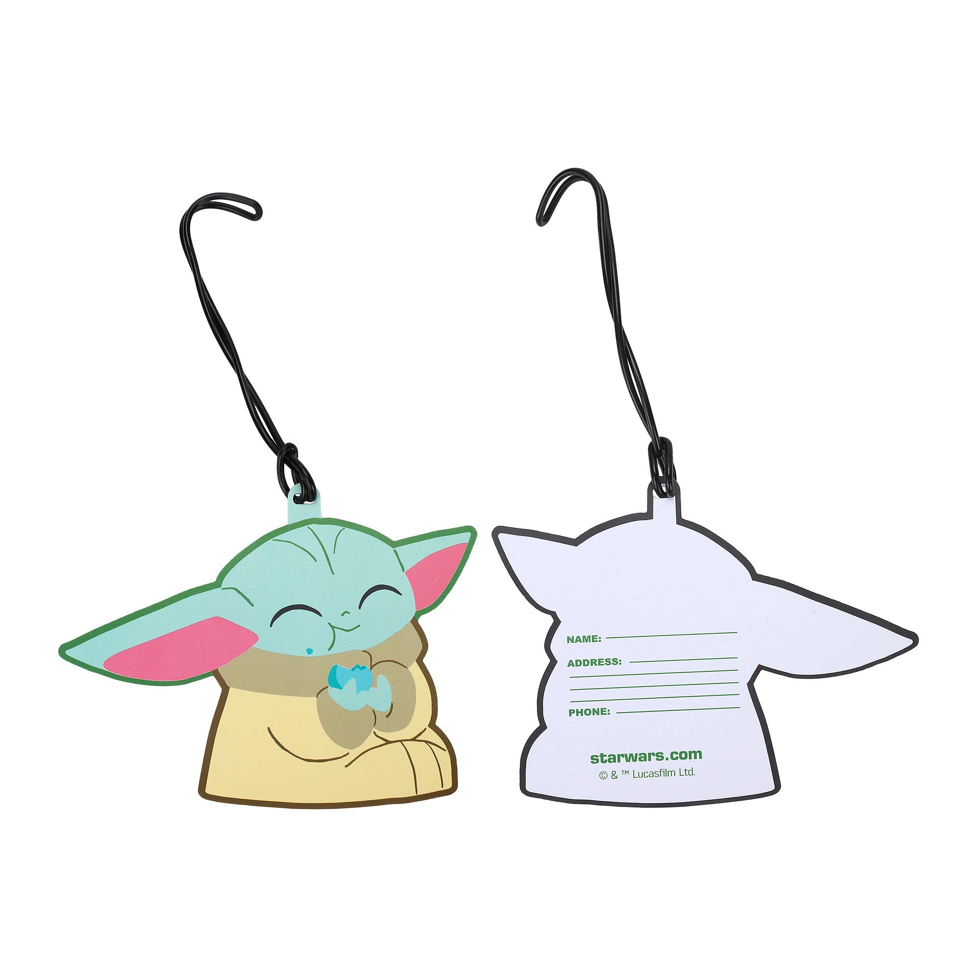 Star Wars The Mandalorian & Grogu Kids 4-Piece Travel Set 14" Pilot Case Duffle Bag Utility Case & Luggage Tag, Green/Blue