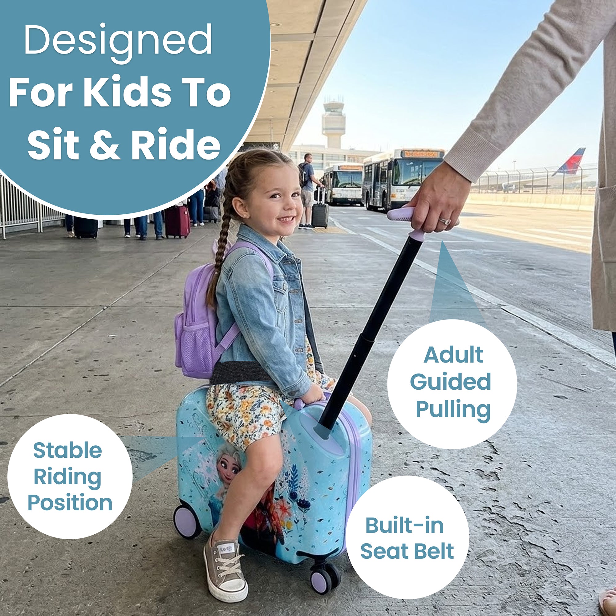 Frozen Elsa and Anna Ride-On Luggage For Kids & Toddlers – Bioworld