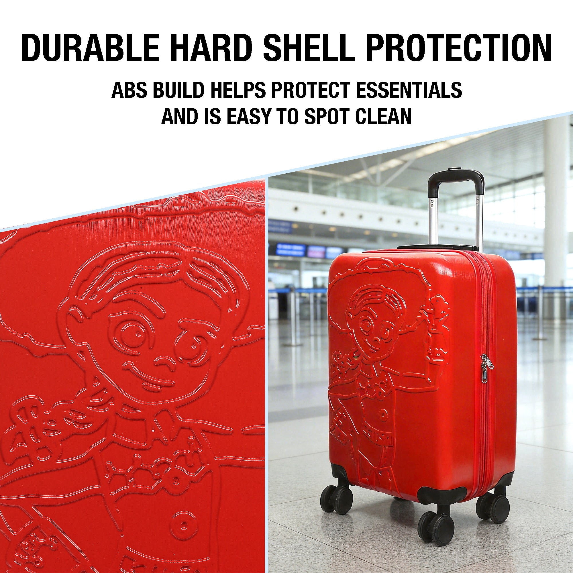Toy Story Adult ABS Hard-Shell 20" Luggage with Expansion and Mesh Interior Pocket for Travel