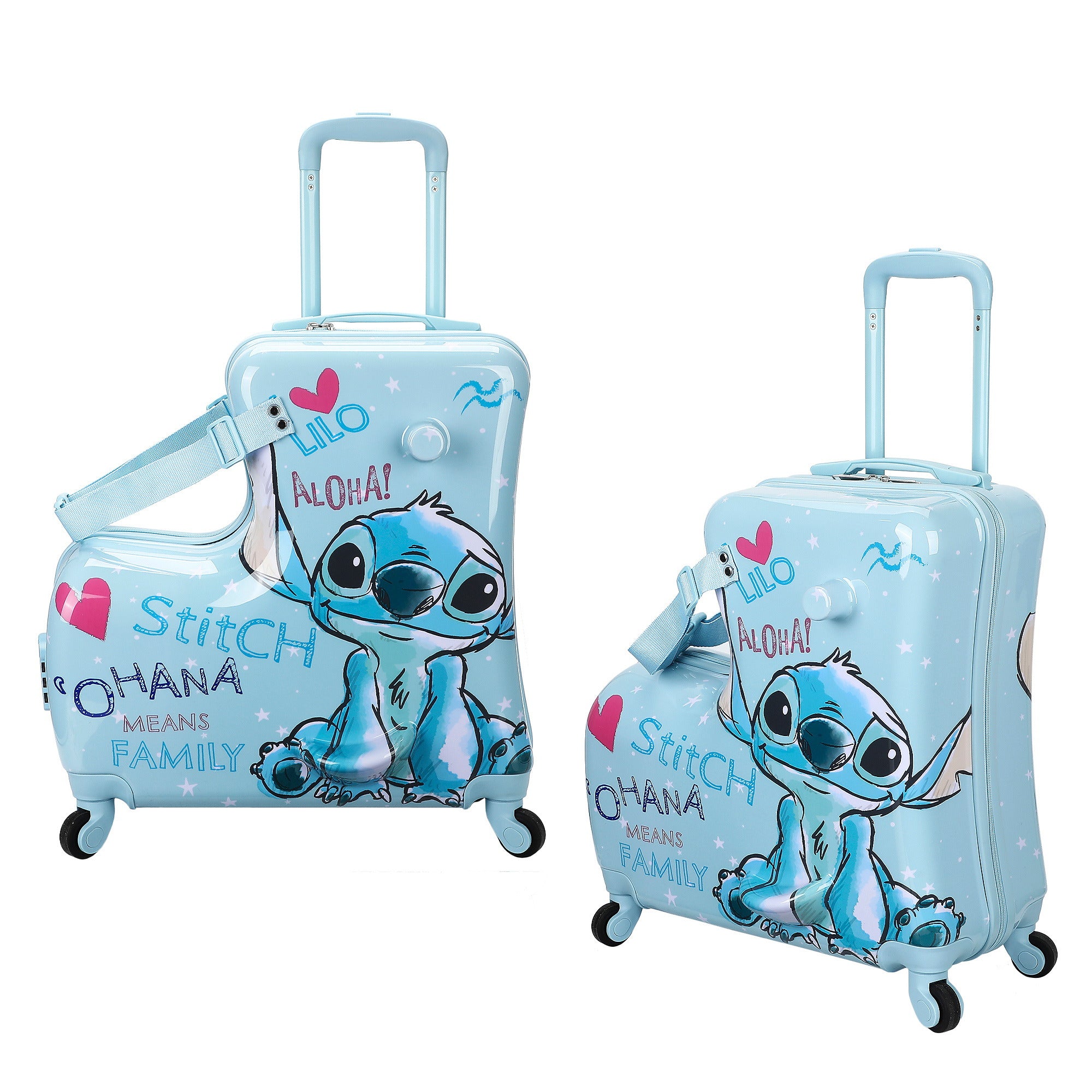 Lilo & Stitch Kids Ride-On Hard-Shell 22-Inch Luggage for Travel