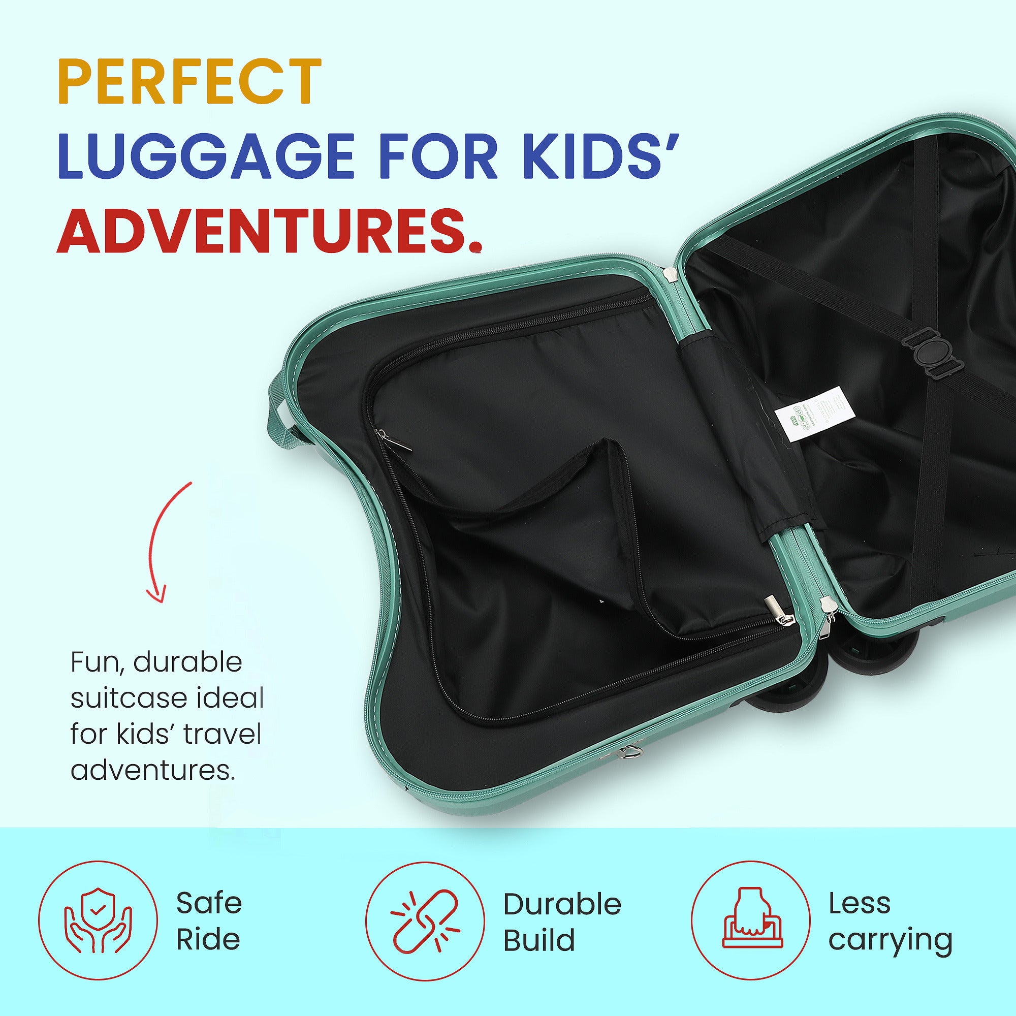 The Mandalorian Grogu Ride-On Luggage, 15-Inch for Kids