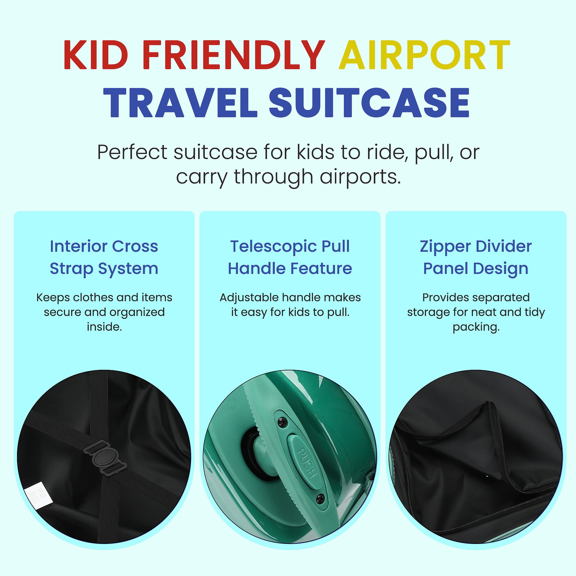 The Mandalorian Grogu Ride-On Luggage, 15-Inch for Kids