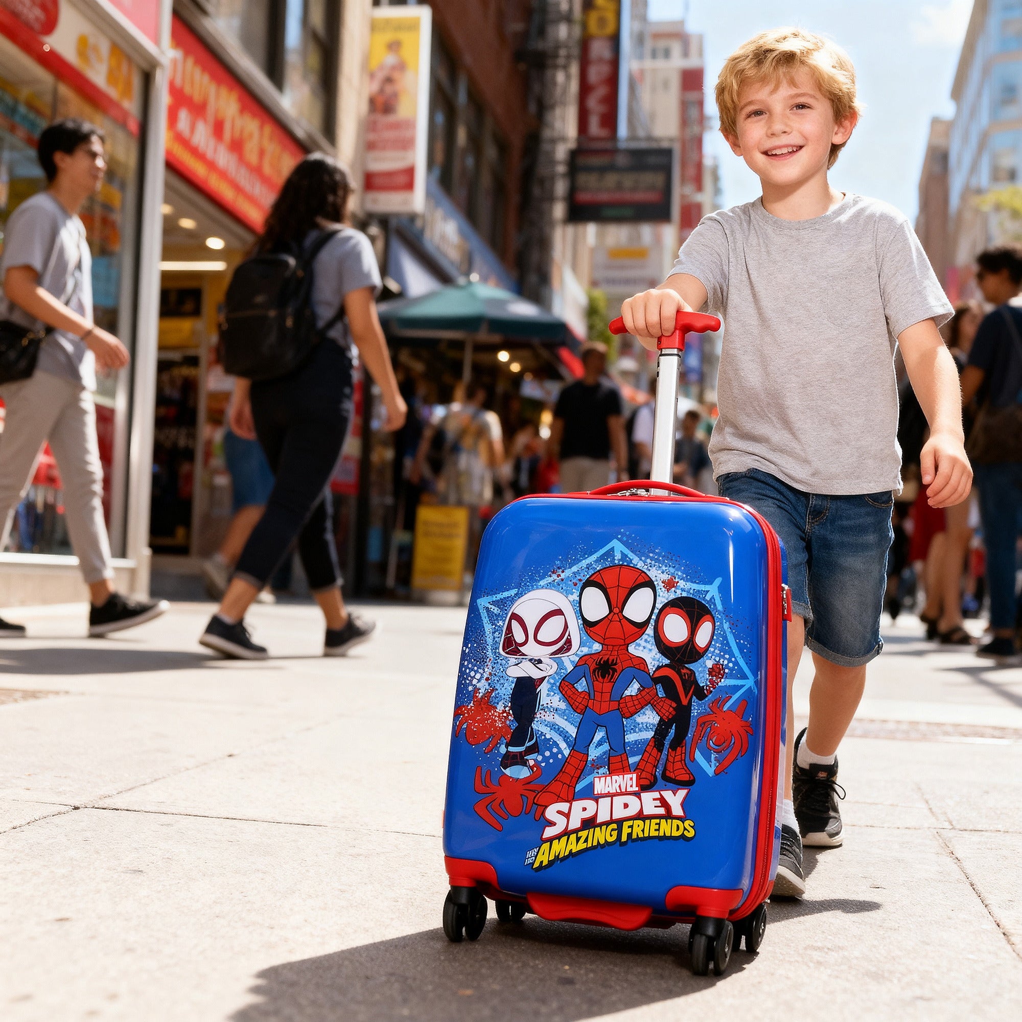 Spidey and His Amazing Friends Hero Group Shot Youth 2-Wheel Luggage