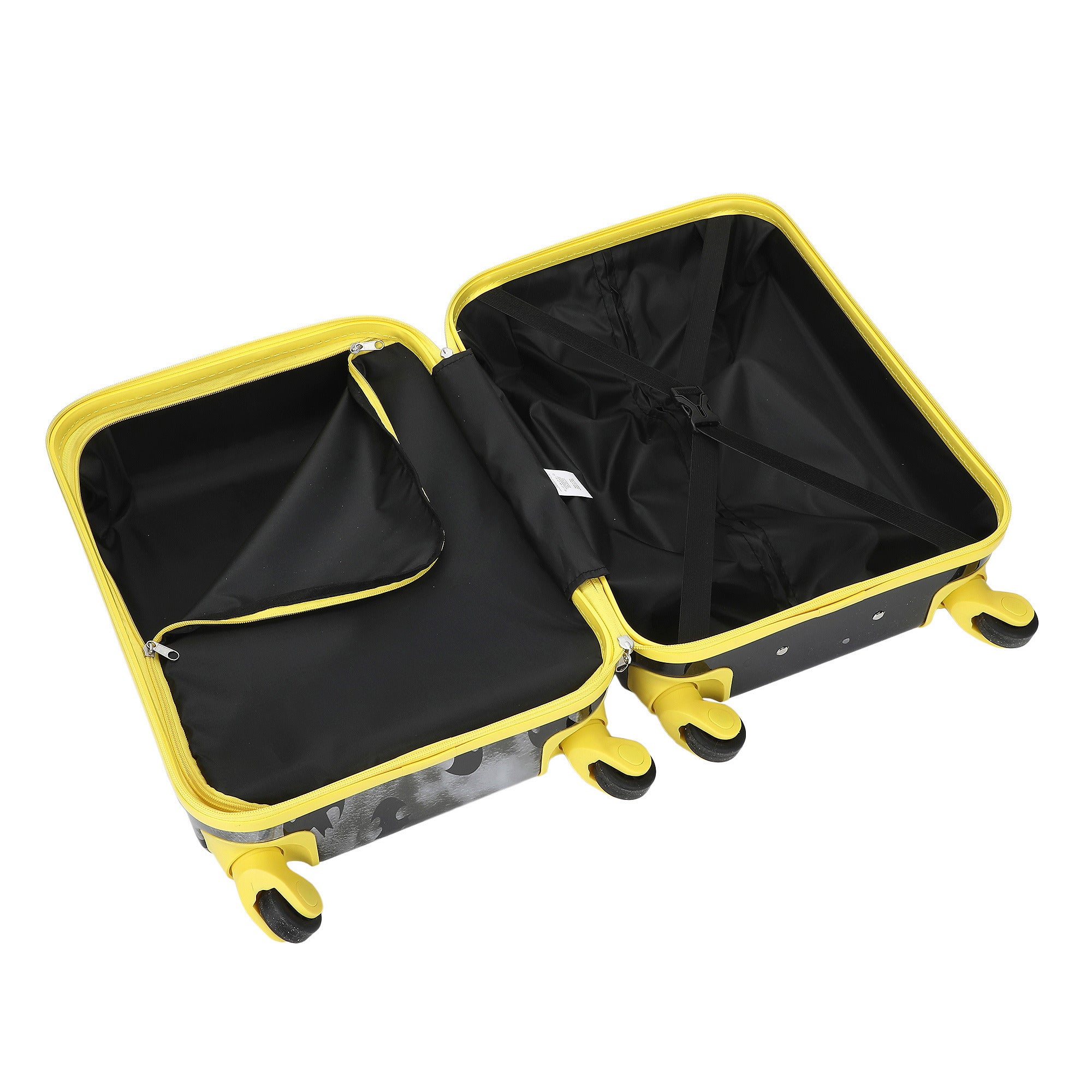Batman Core Adult 4-Wheel ABS 20" Suitcase Luggage for Travel, Black/Yellow