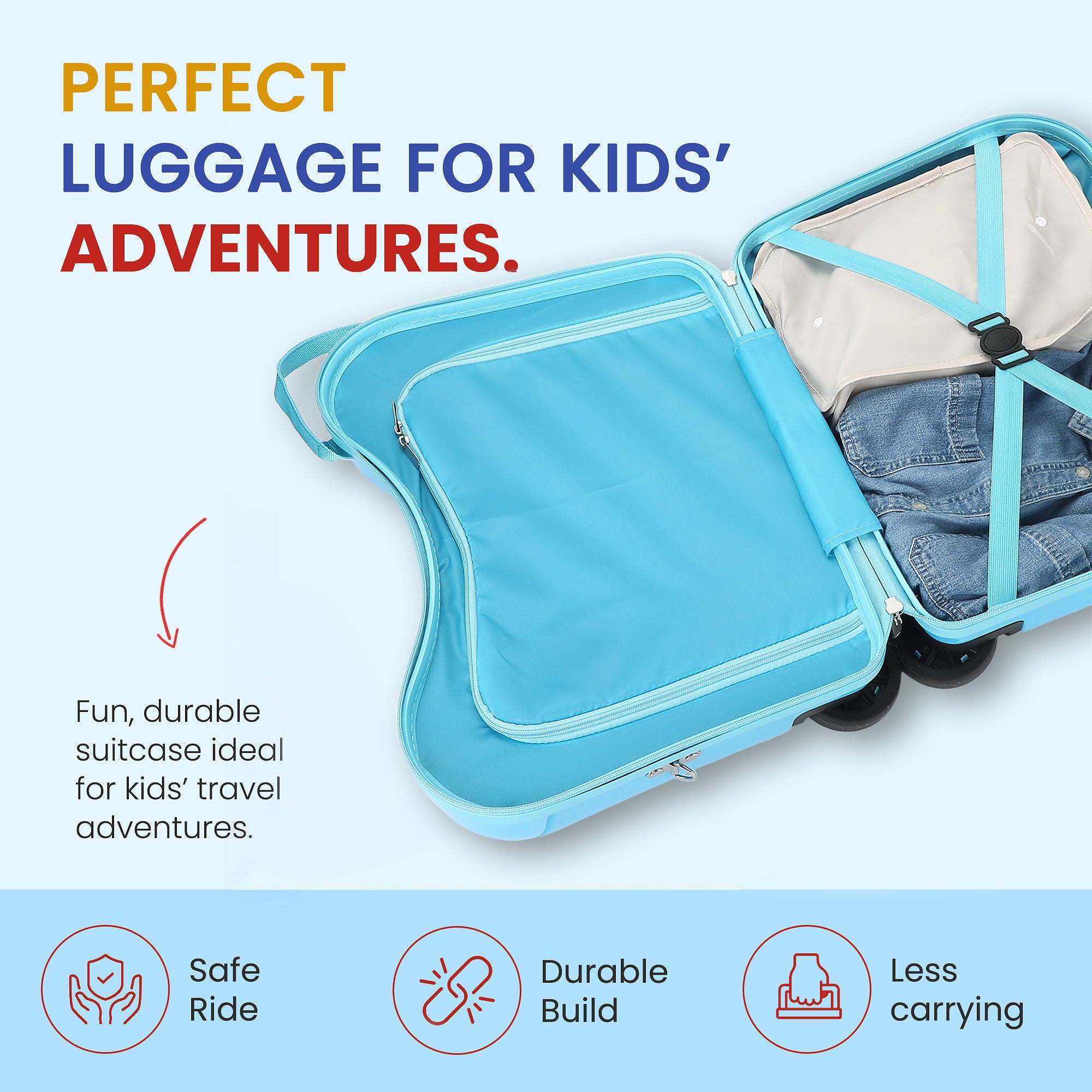 Spongebob Squarepants Kids Hardshell 15-Inch Ride-On Suitcase