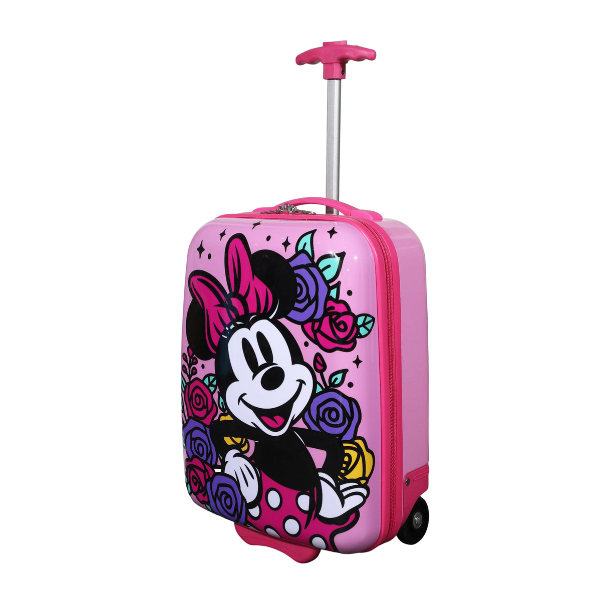 Minnie Mouse Classic Pink Kids 2-Wheel ABS Suitcase for Travel