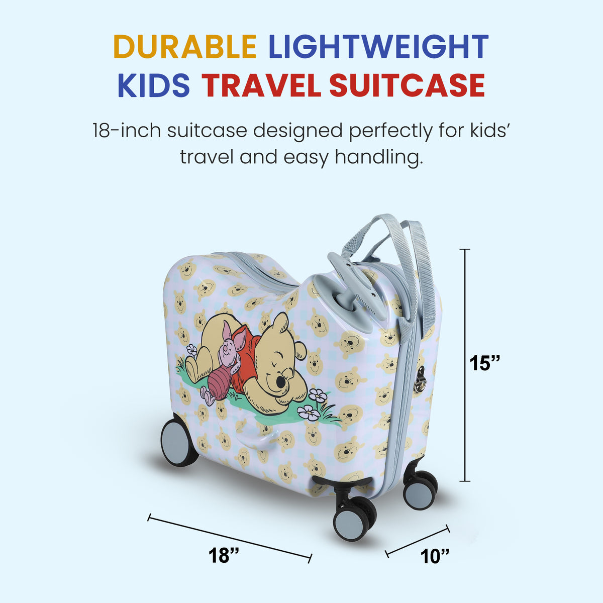 Winnie The Pooh Ride On Luggage For Kids Travel