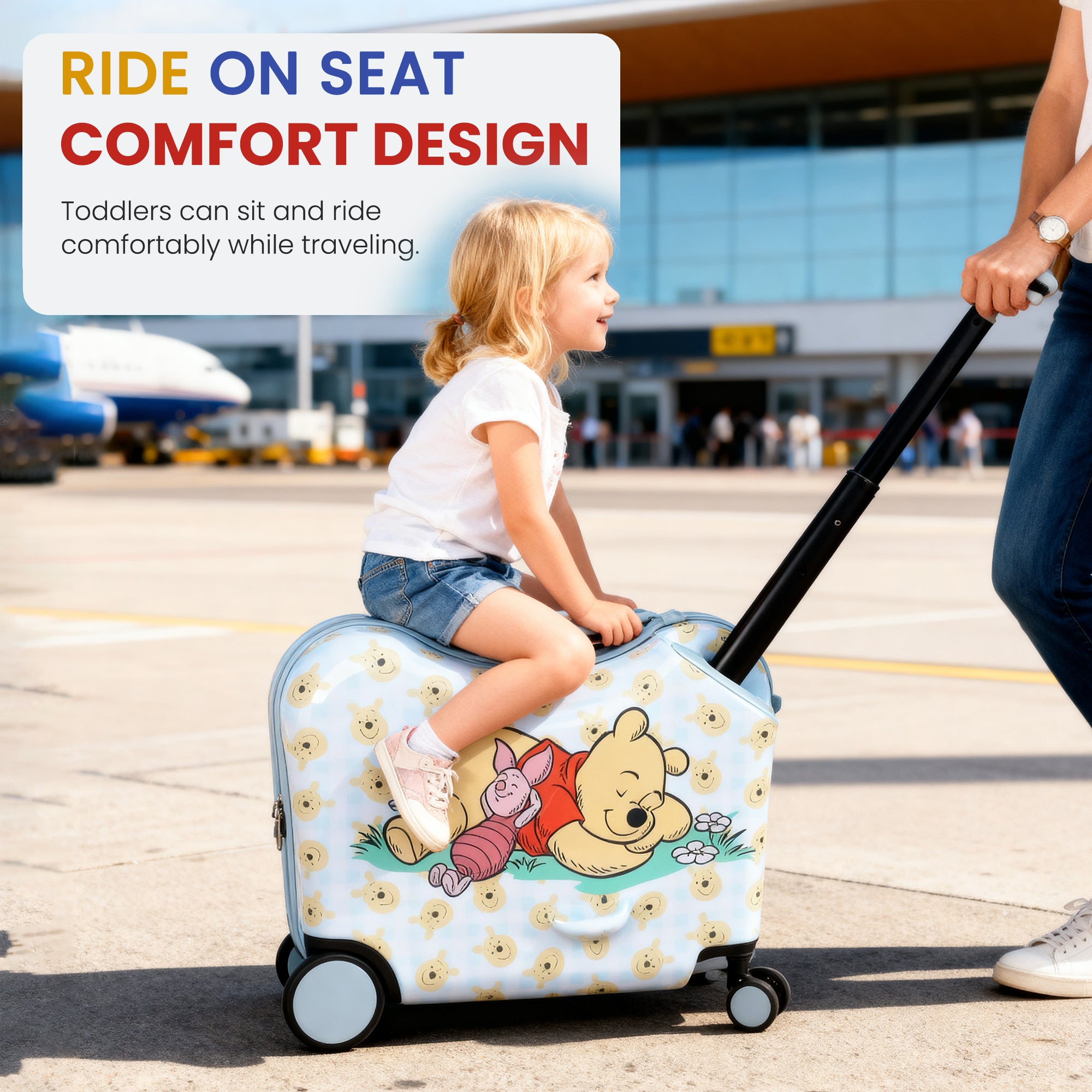 Winnie The Pooh Ride On Luggage For Kids Travel