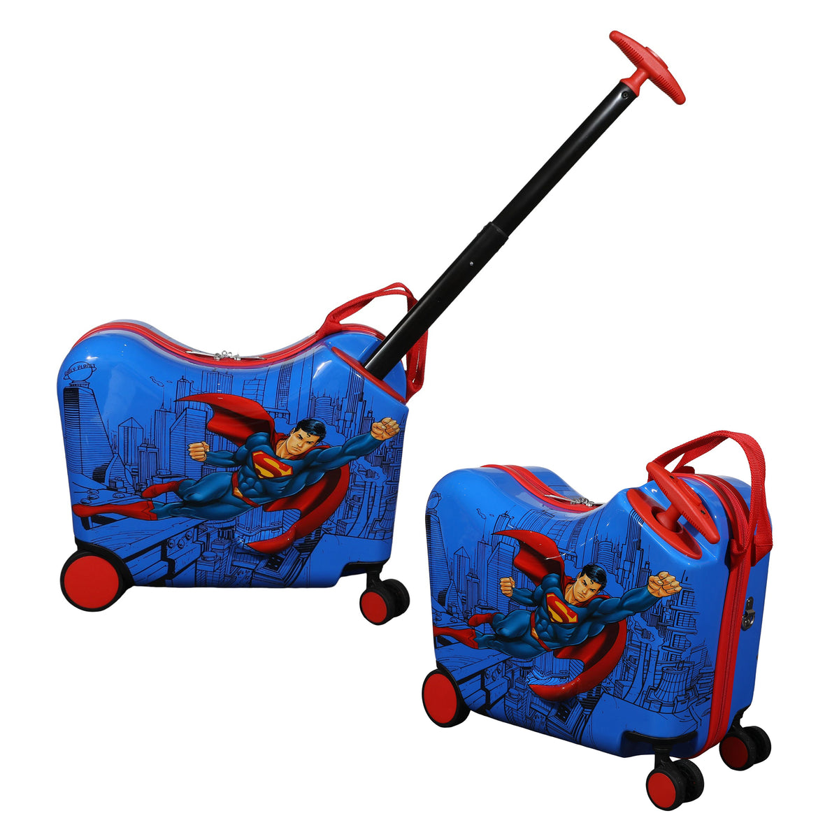 Superman Ride-On Kids Luggage, 2.5-Inch for Young Travelers