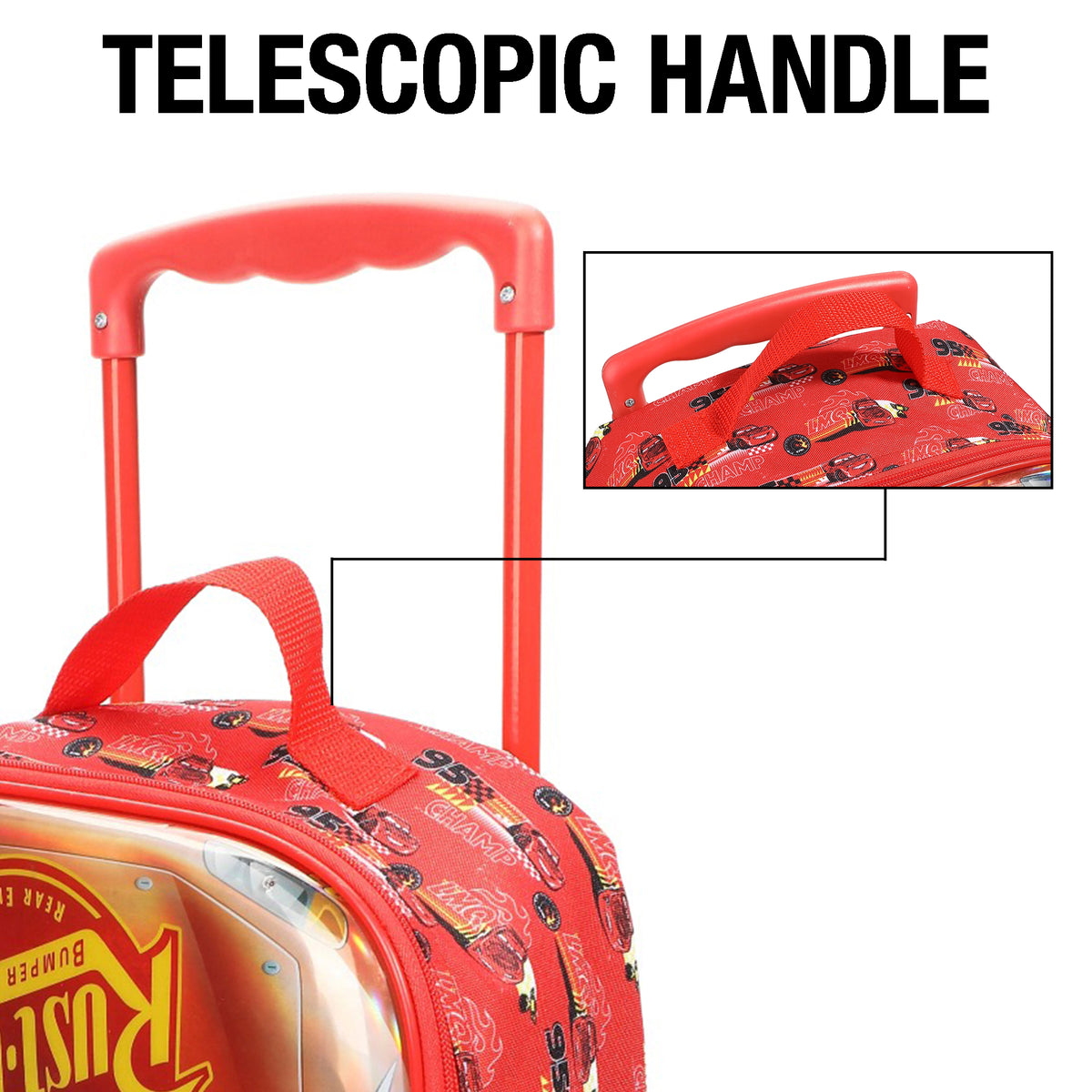 Cars Lightning McQueen 16" Hard-Shell Luggage For Kids Travel