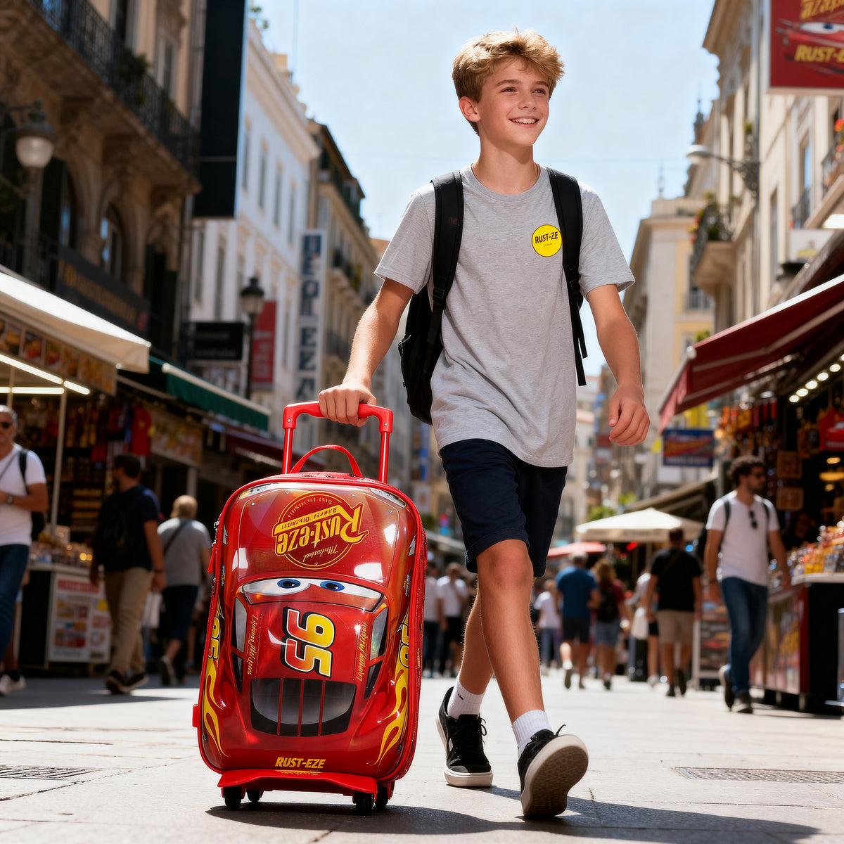 Cars Lightning McQueen 16" Hard-Shell Luggage For Kids Travel