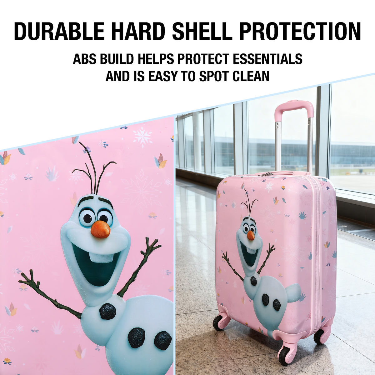 Frozen Olaf Pink Kids Luggage for Travel and School Trips