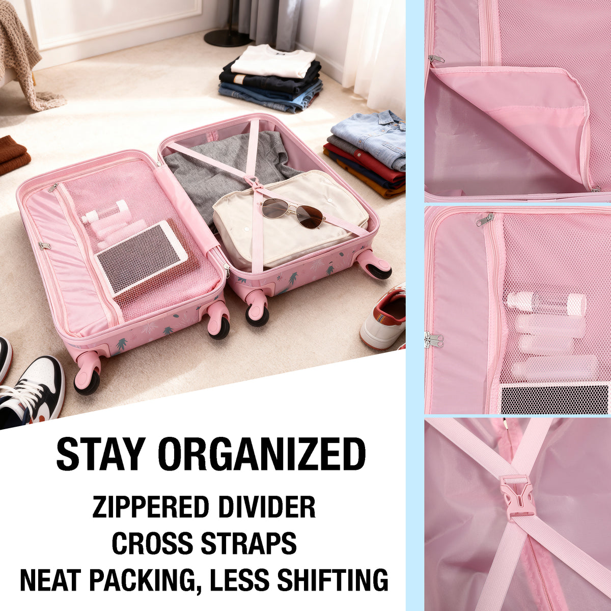Frozen Olaf Pink Kids Luggage for Travel and School Trips
