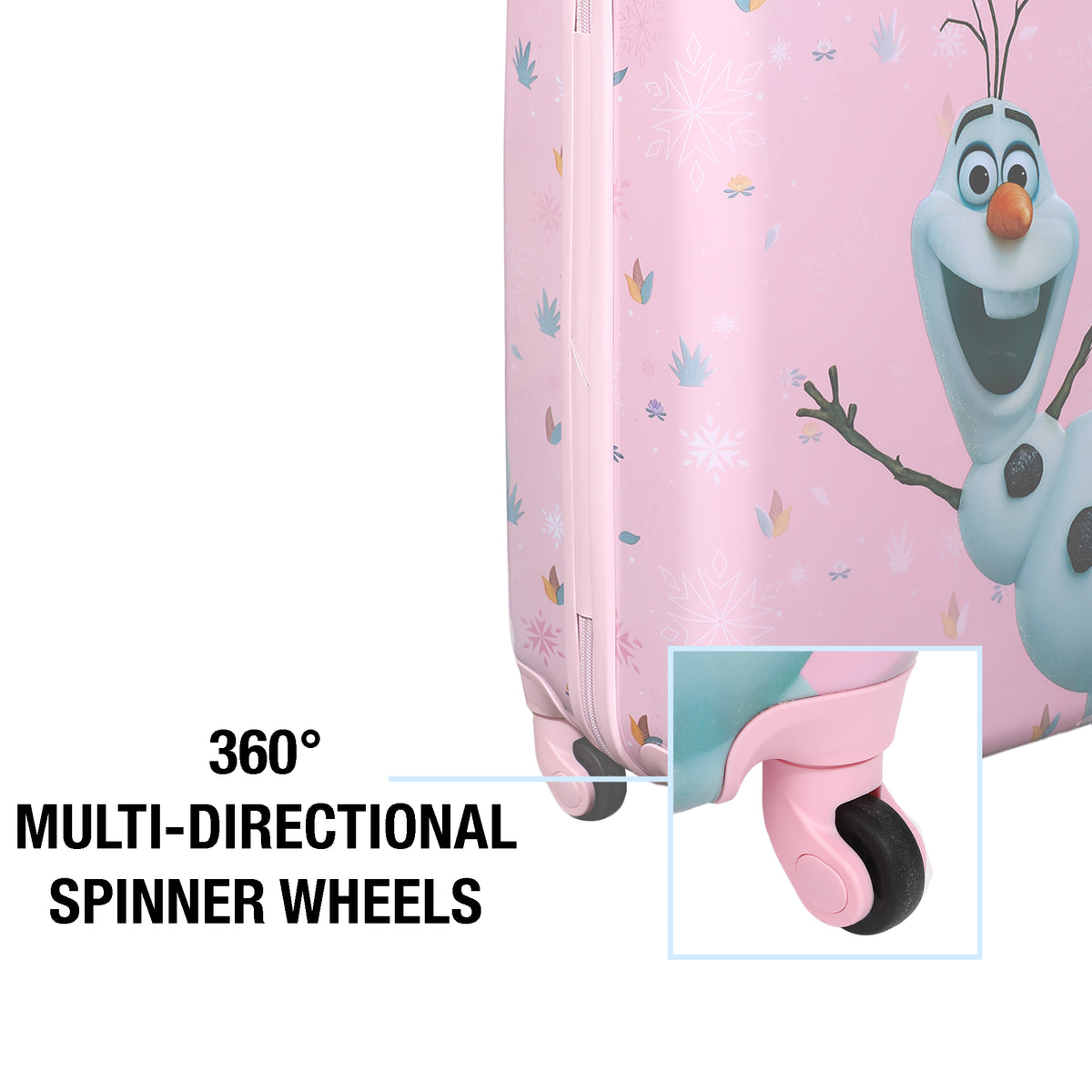 Frozen Olaf Pink Kids Luggage for Travel and School Trips