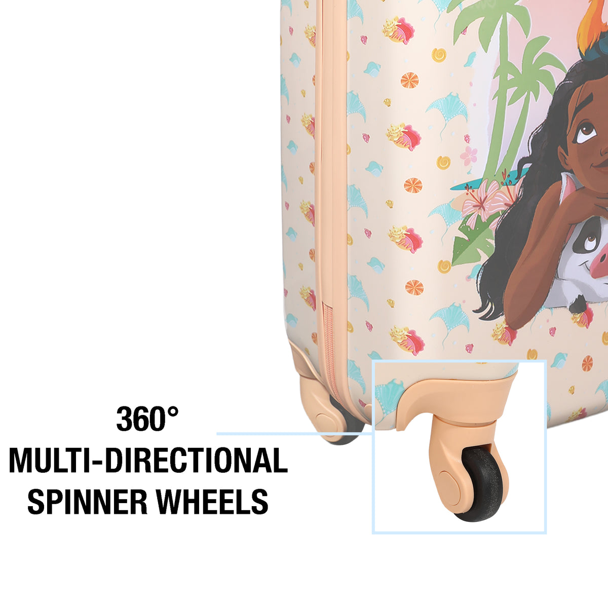 Moana and Friends Kids ABS Luggage for Travel Adventures