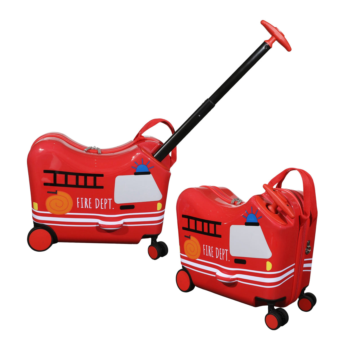 Fire Department Ride-On Firetruck Luggage For Kids Travel