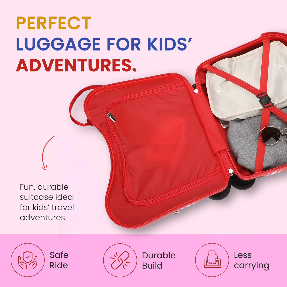 Fire Department Ride-On Firetruck Luggage For Kids Travel