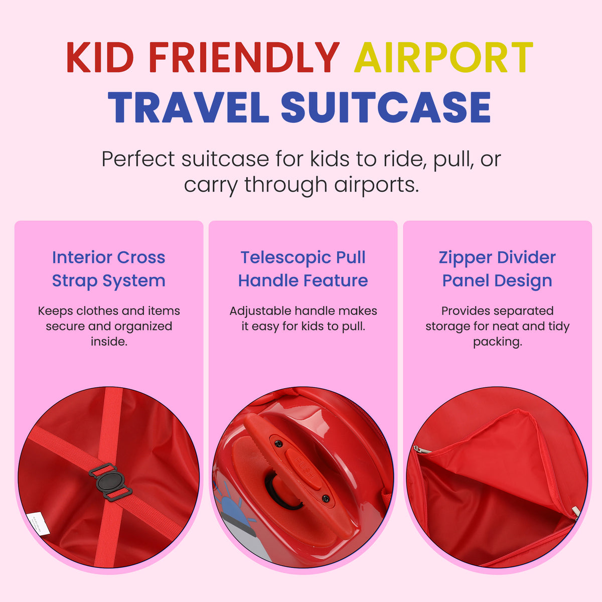 Fire Department Ride-On Firetruck Luggage For Kids Travel