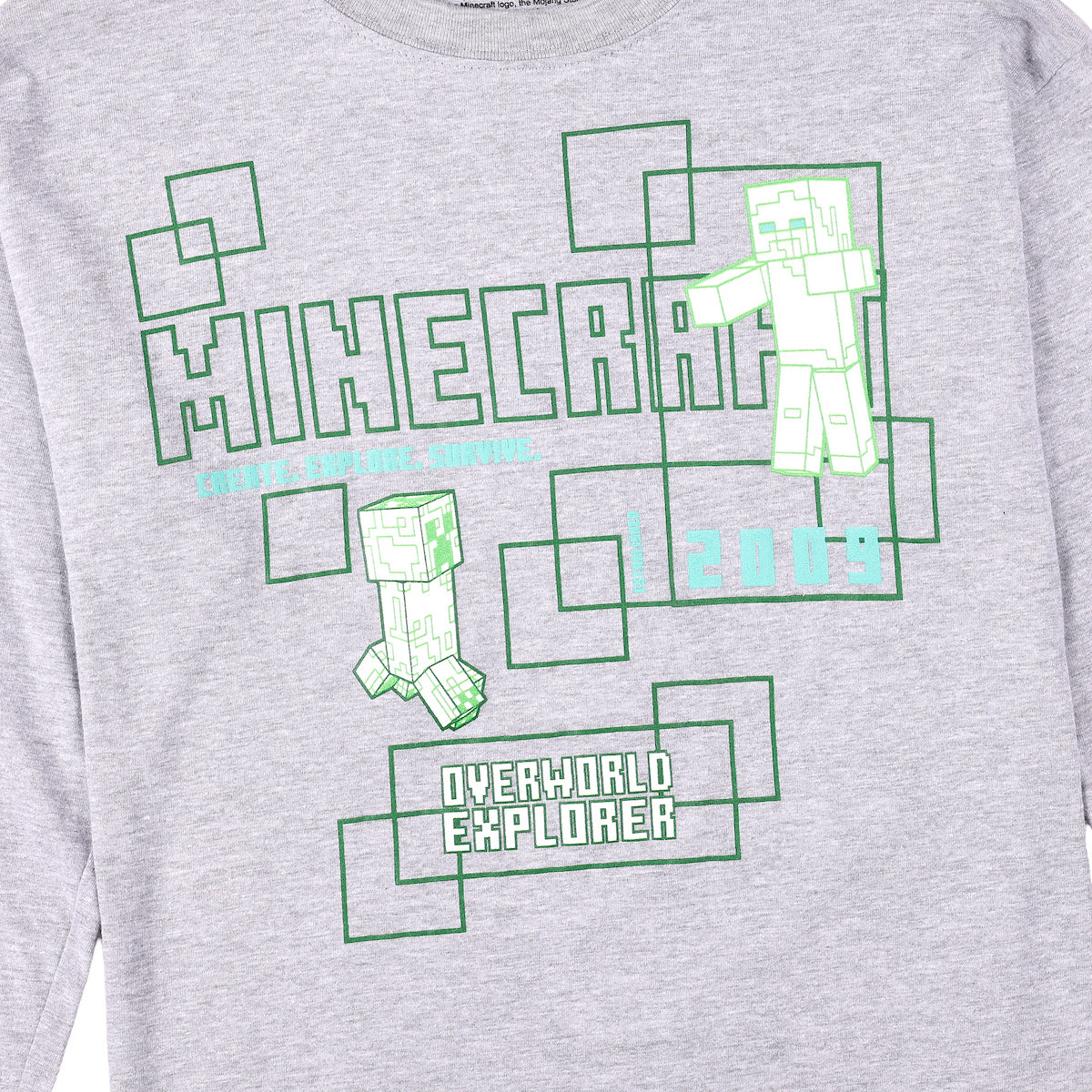 Minecraft Create Explore Survive Boy’s 3-Pack Crew Neck Long Sleeve Shirts