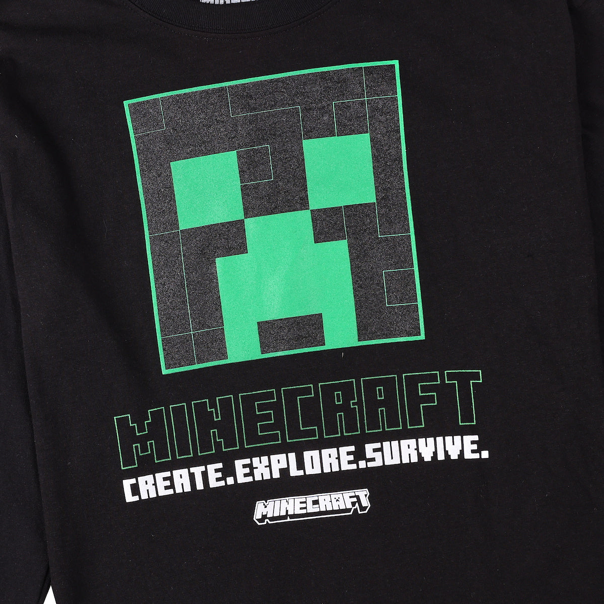 Minecraft Create Explore Survive Boy’s 3-Pack Crew Neck Long Sleeve Shirts