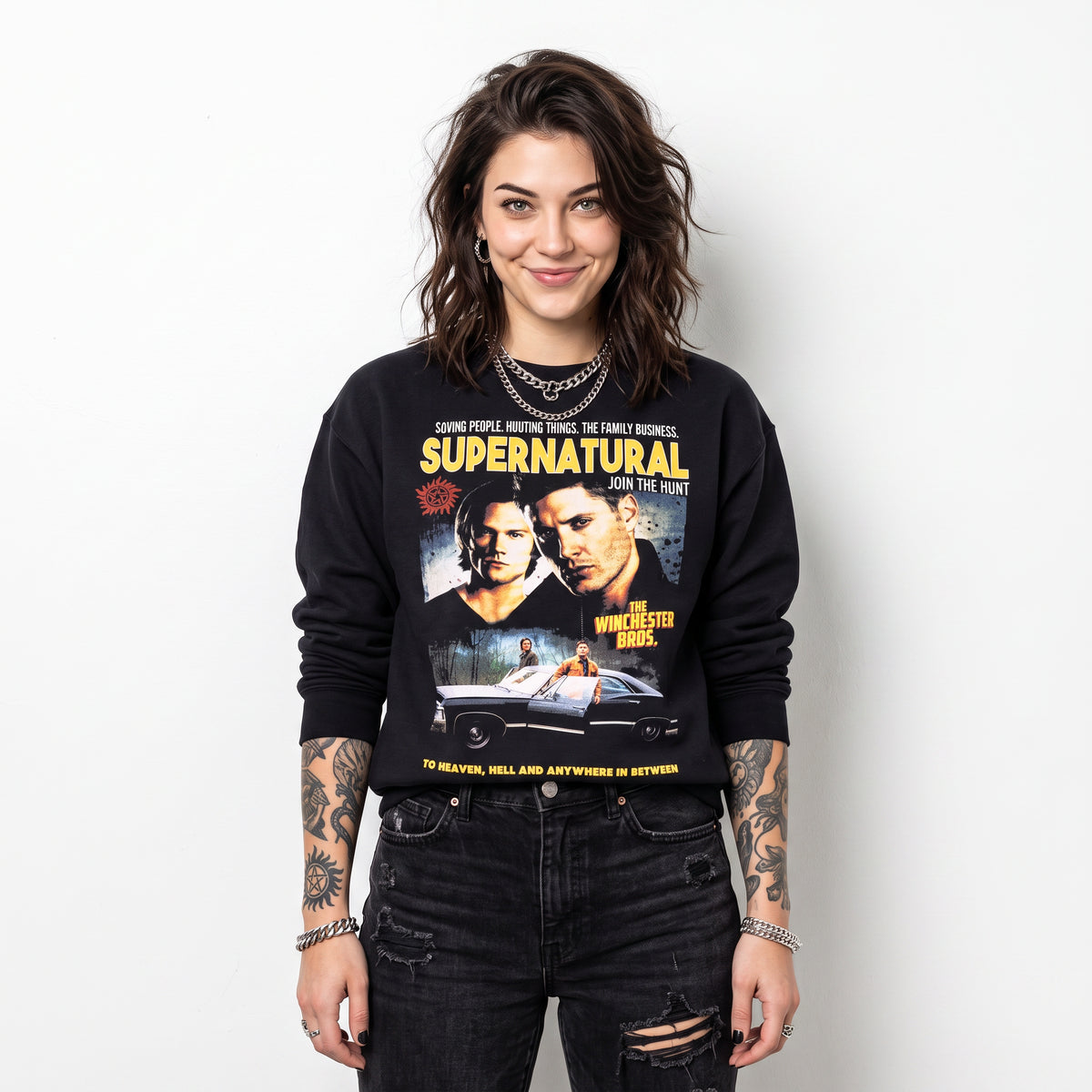 Supernatural Winchester Bros Sweatshirt For Adult Fans