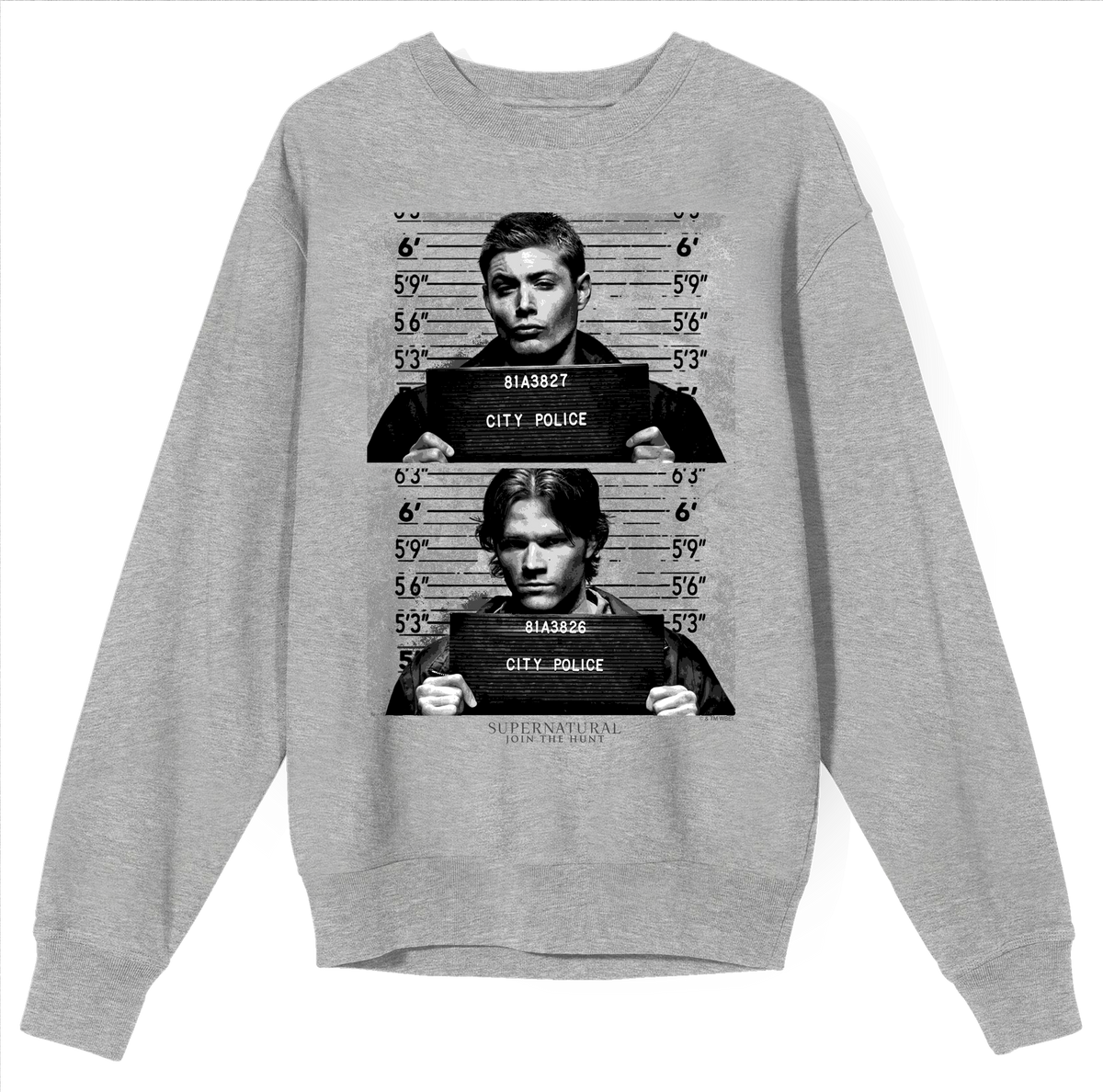 Supernatural Sam & Dean Mugshots Sweatshirt for Adults