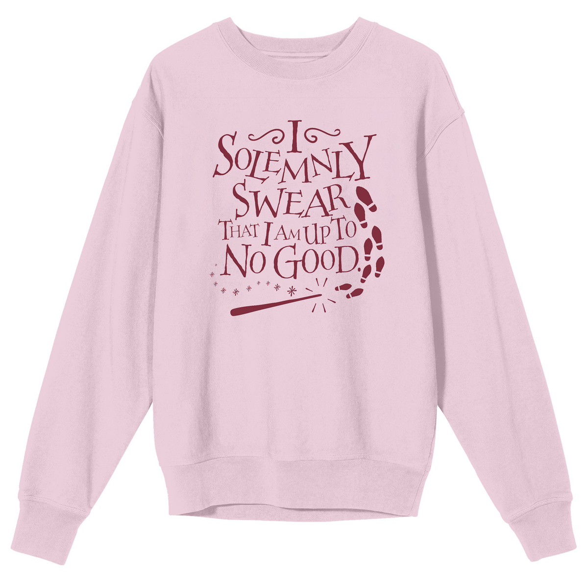 Harry Potter I Solemnly Swear Sweatshirt for Adults in Light Pink