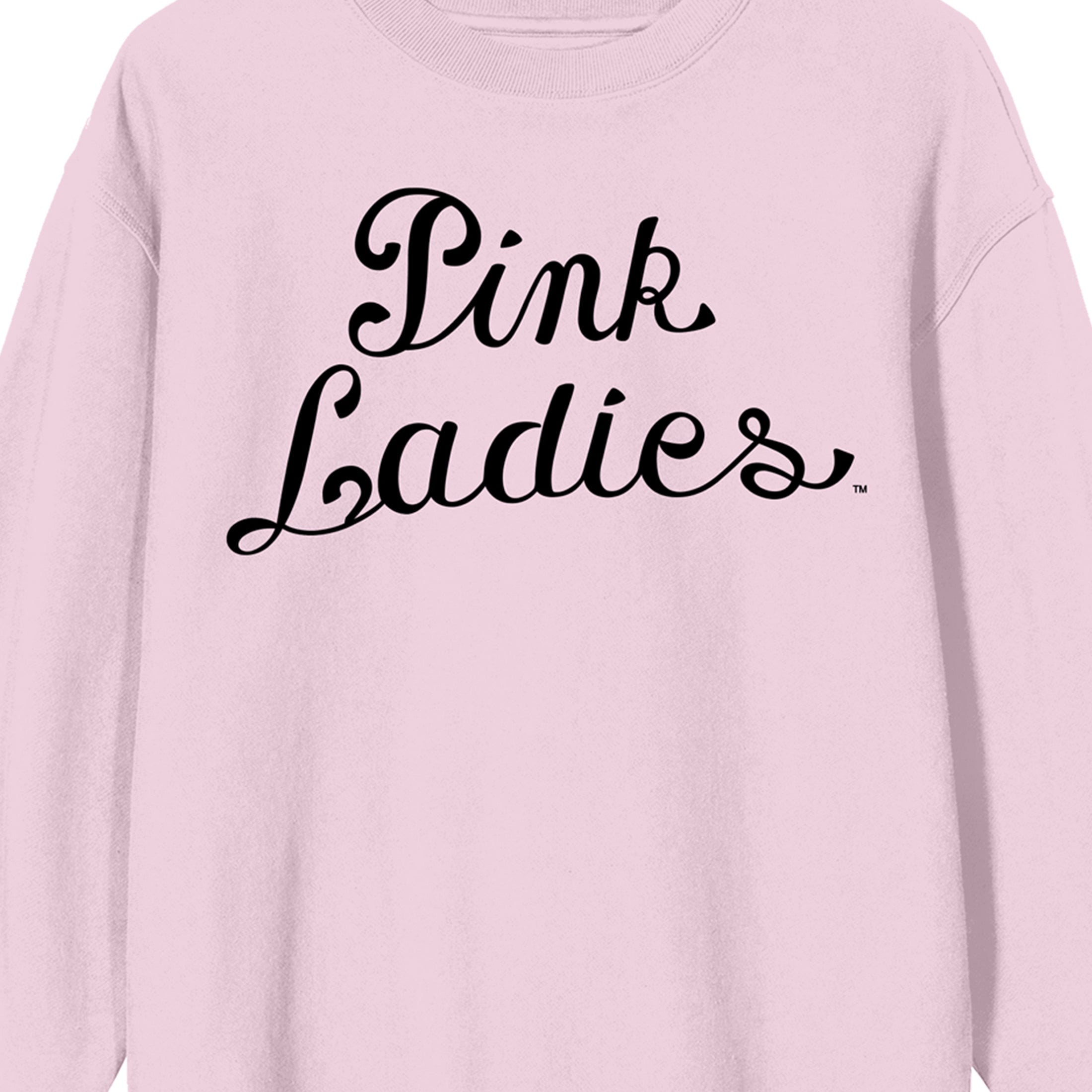 Grease Pink Ladies Logo Women's Pink Crew Neck Graphic Sweatshirt