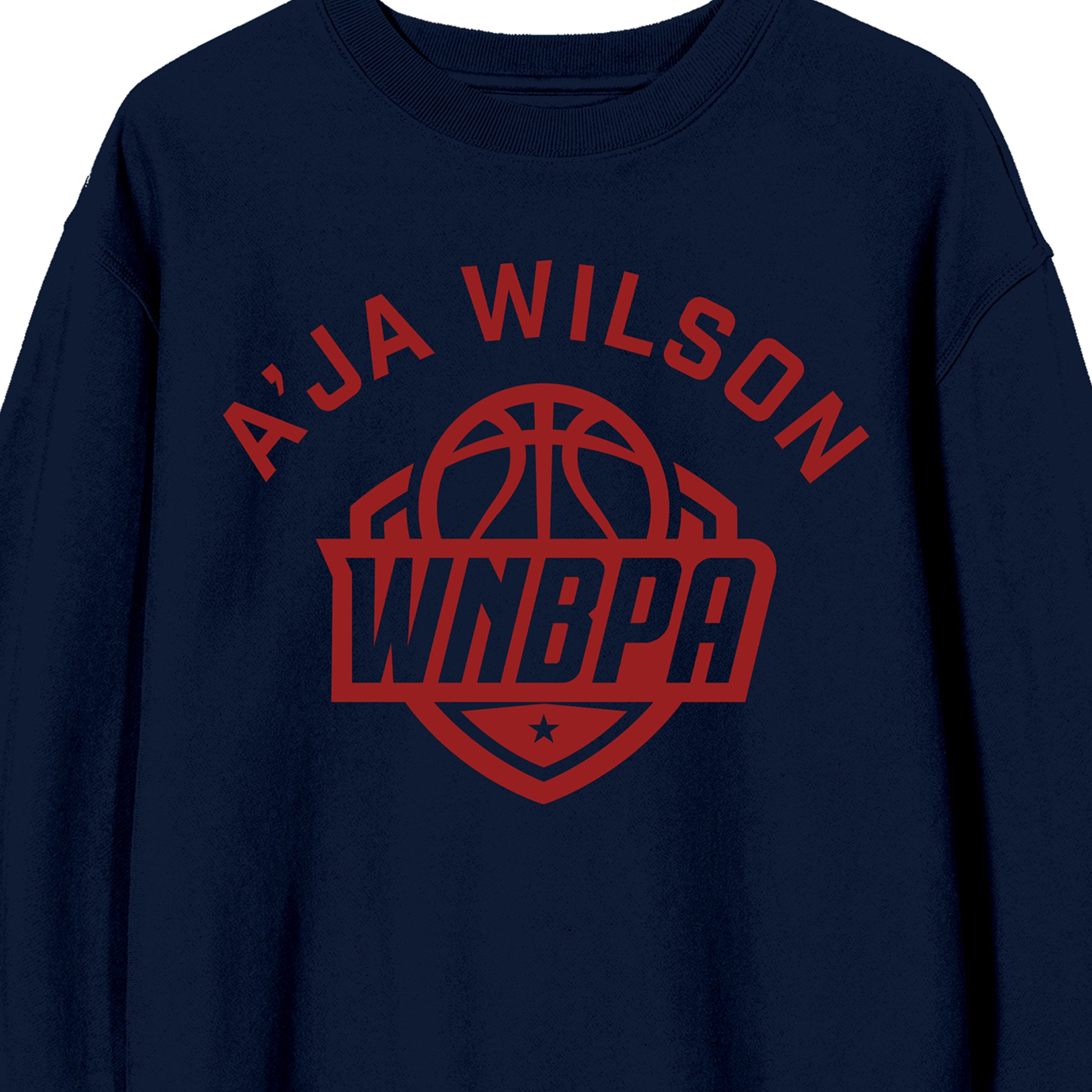 A'Ja Wilson MVP, All-Star, 2024 on Navy Adult Crew Neck