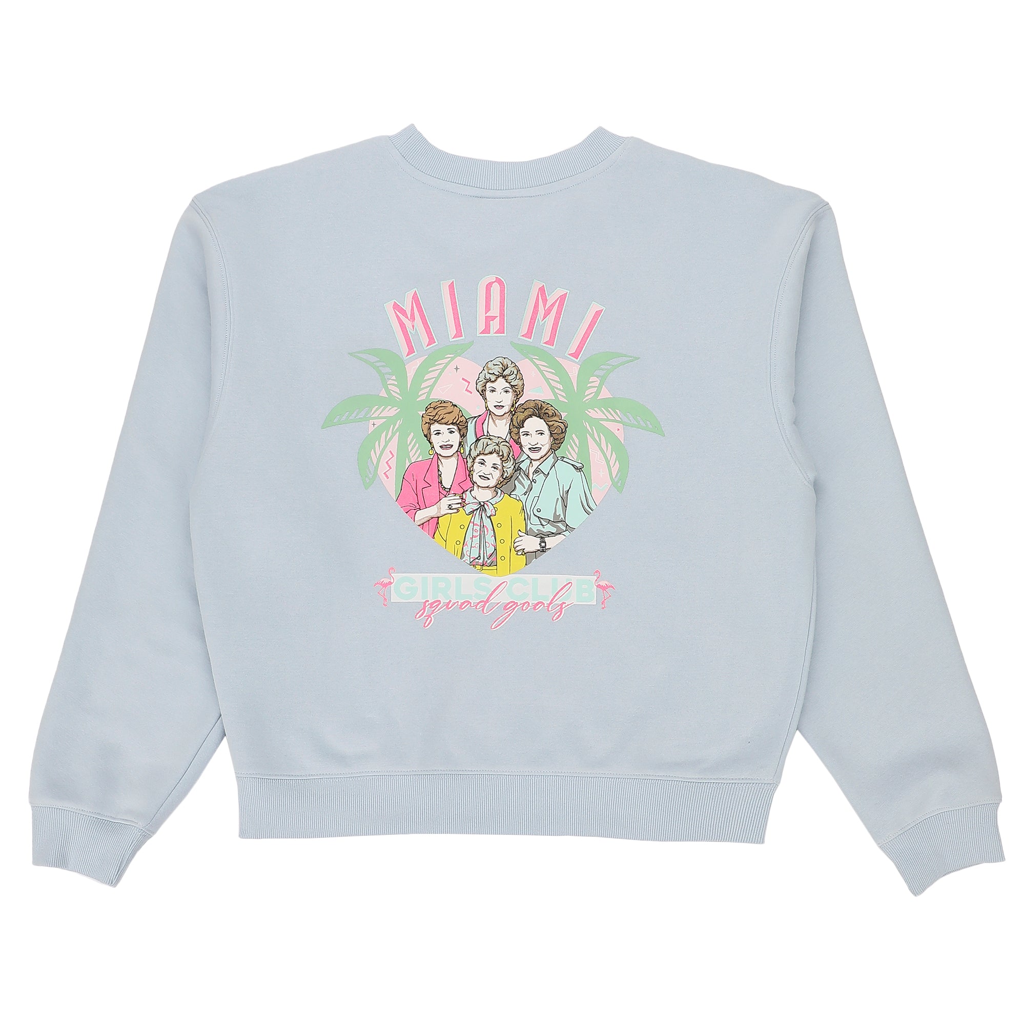 Golden Girls Miami Girls Club Women's Blue Crew Neck Long Sleeve Sweatshirt