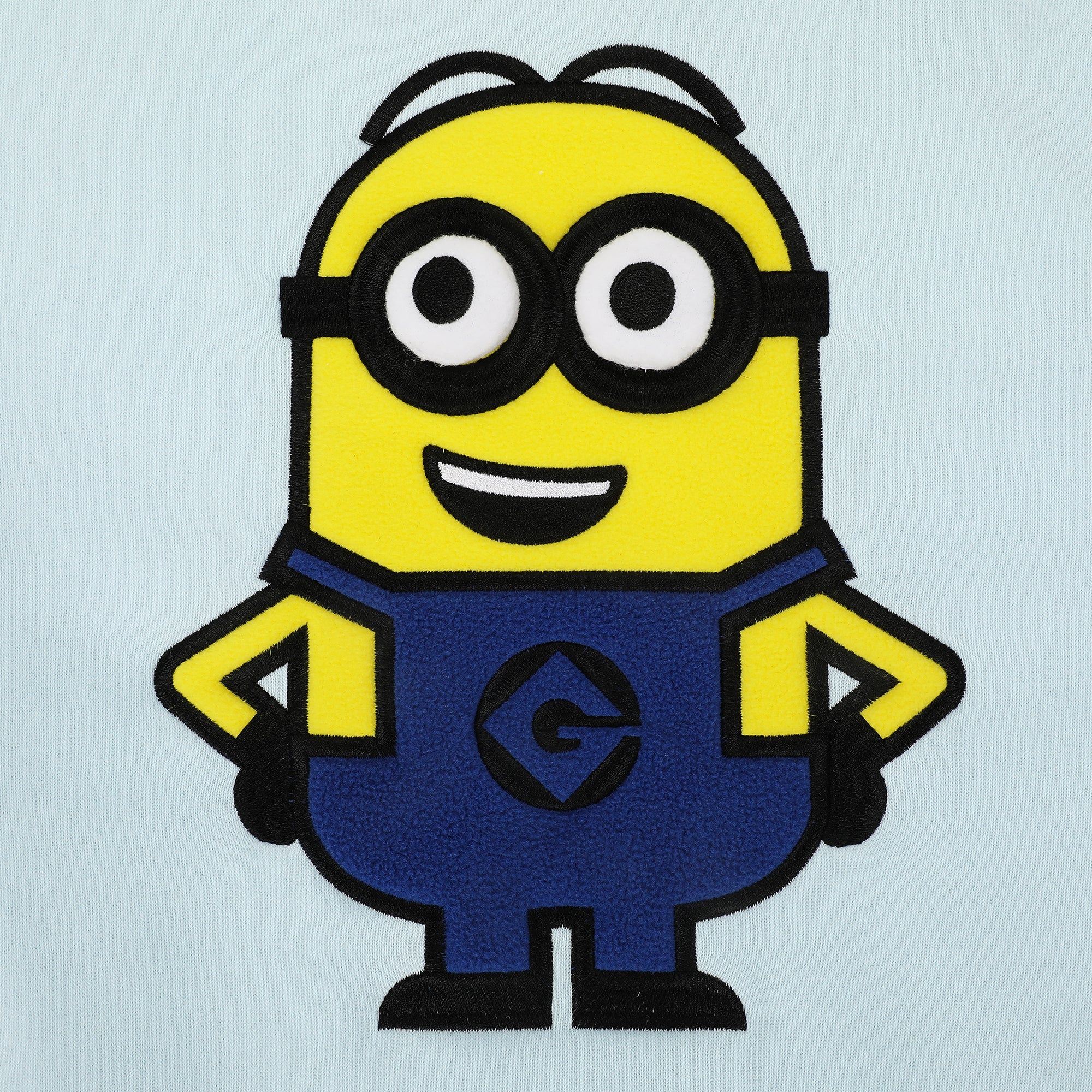 Minions Character Women's Blue Crew Neck Long Sleeve Sweatshirt