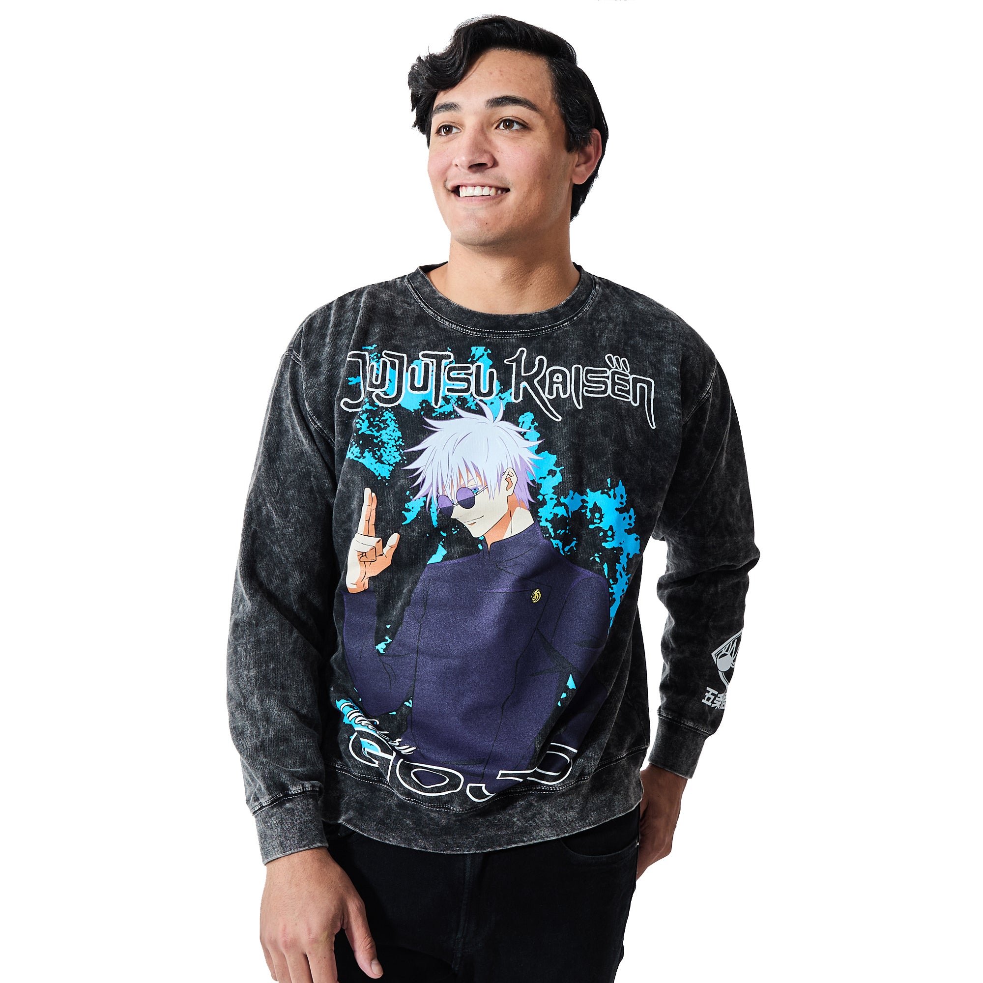 Jujutsu Kaisen Gojo Unisex Distressed Crew Neck Sweatshirt