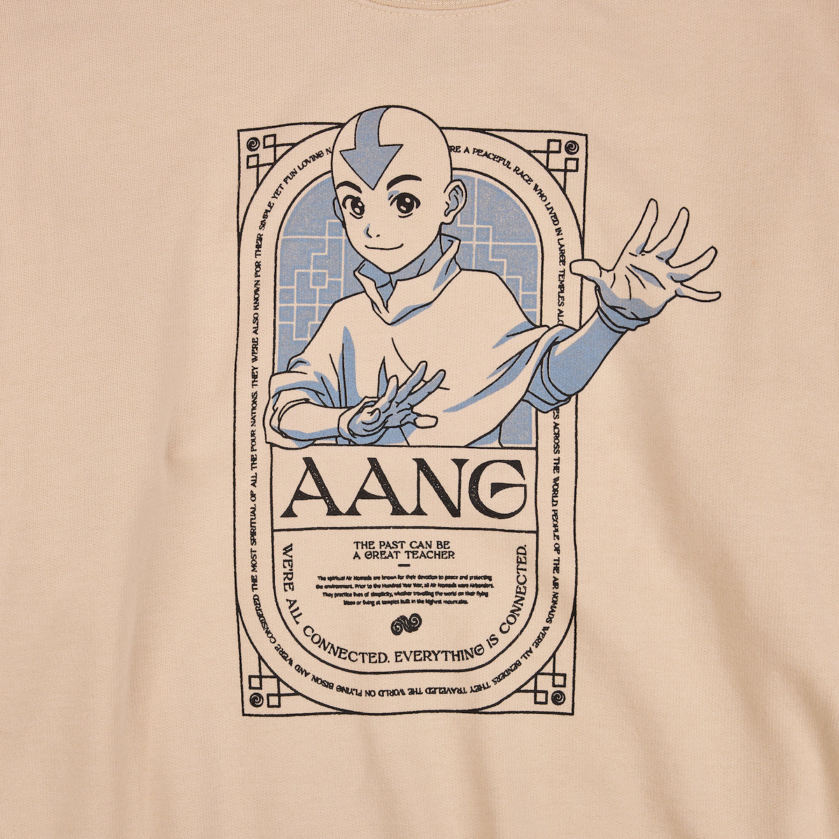 Avatar: The Last Airbender Aang Character Unisex Adult Antique White Crew Neck Sweatshirt