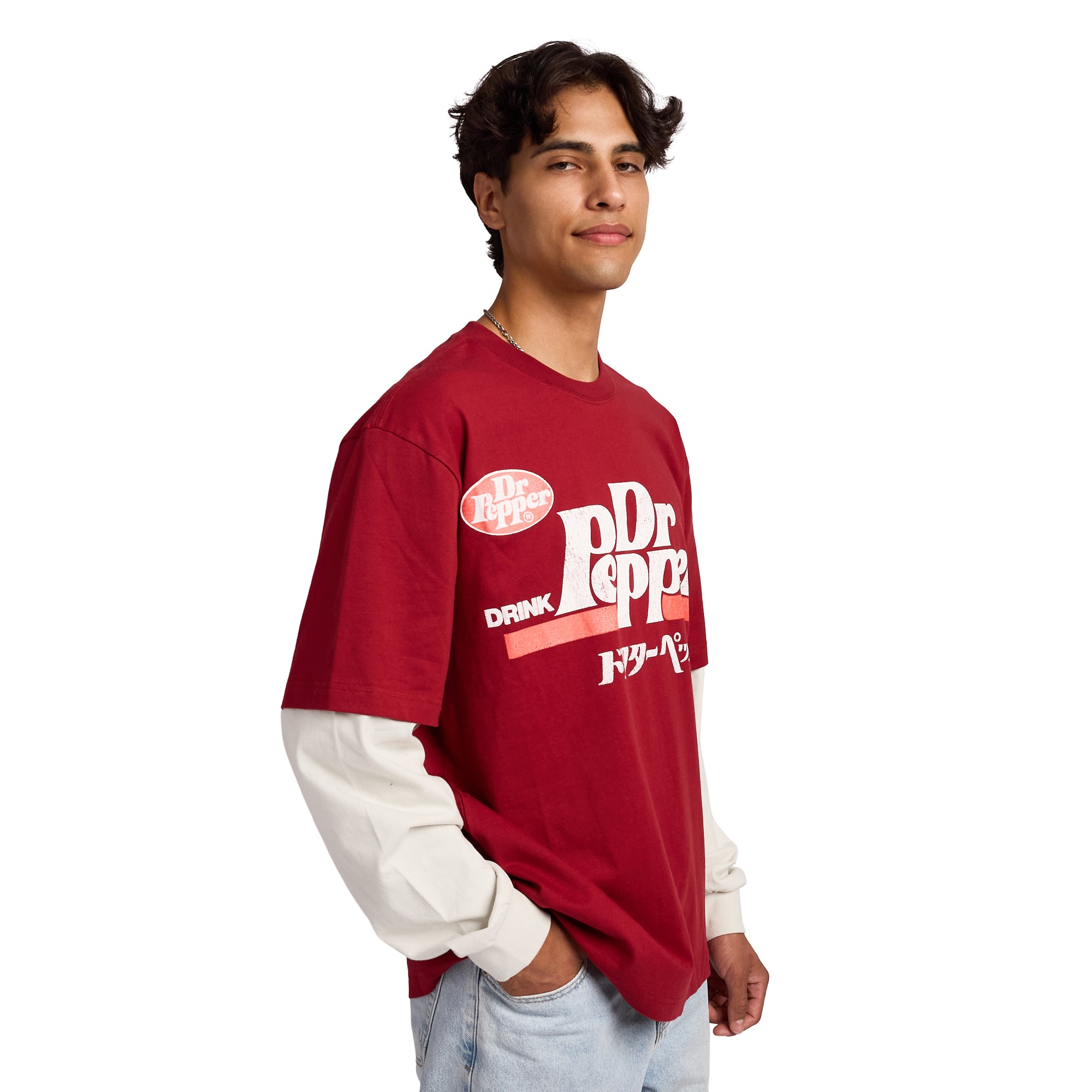 Dr Pepper Drink Dr Pepper Kanji Men's Twofer Combo Shirt