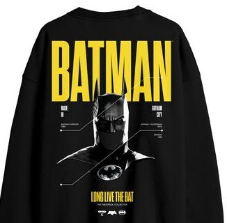 Batman 85th Anniversary - Long Live the Bat on Men's Black Sweatshirt