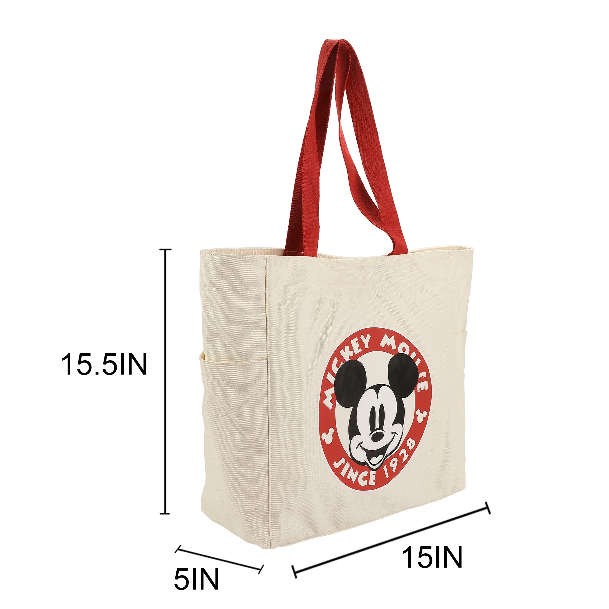 Mickey Mouse Classic Since 1928 15.5-Inch Adult Canvas Tote Bag