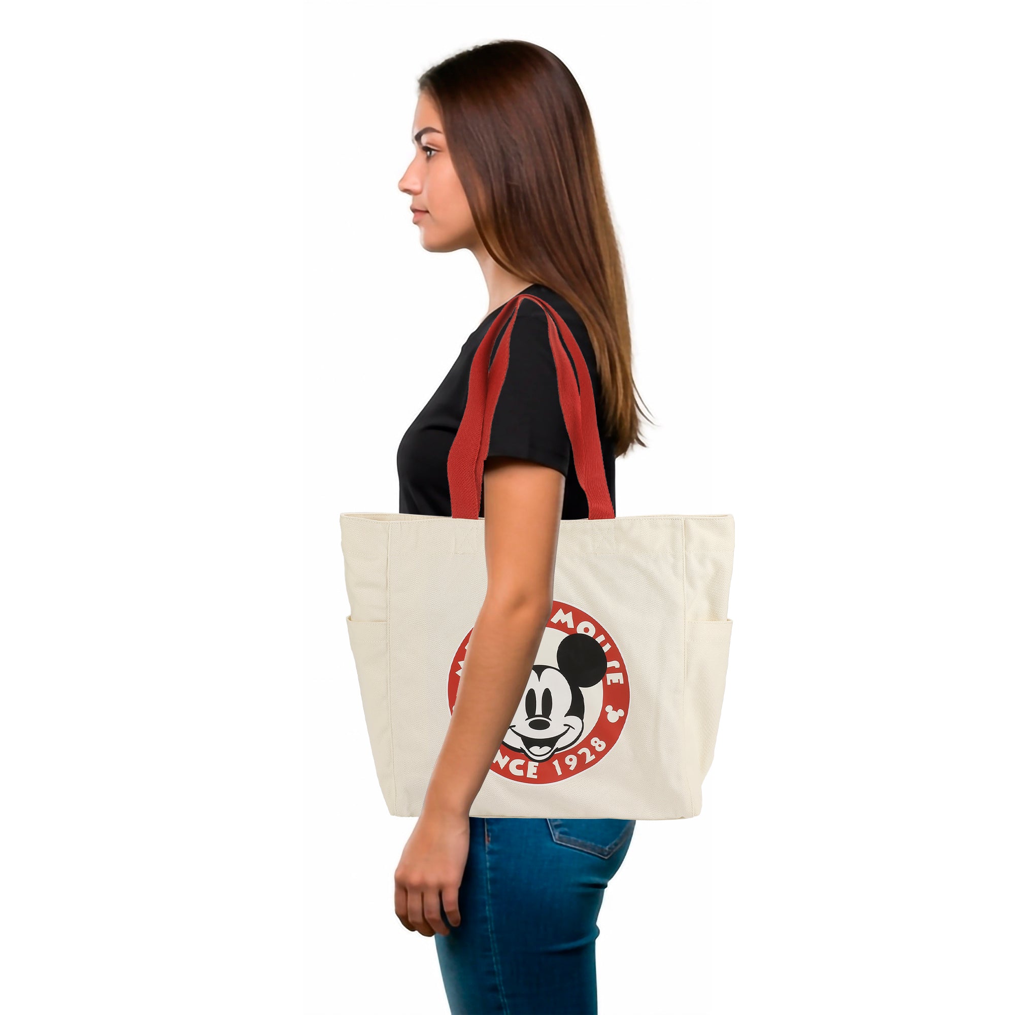 Mickey Mouse Classic Since 1928 15.5-Inch Adult Canvas Tote Bag