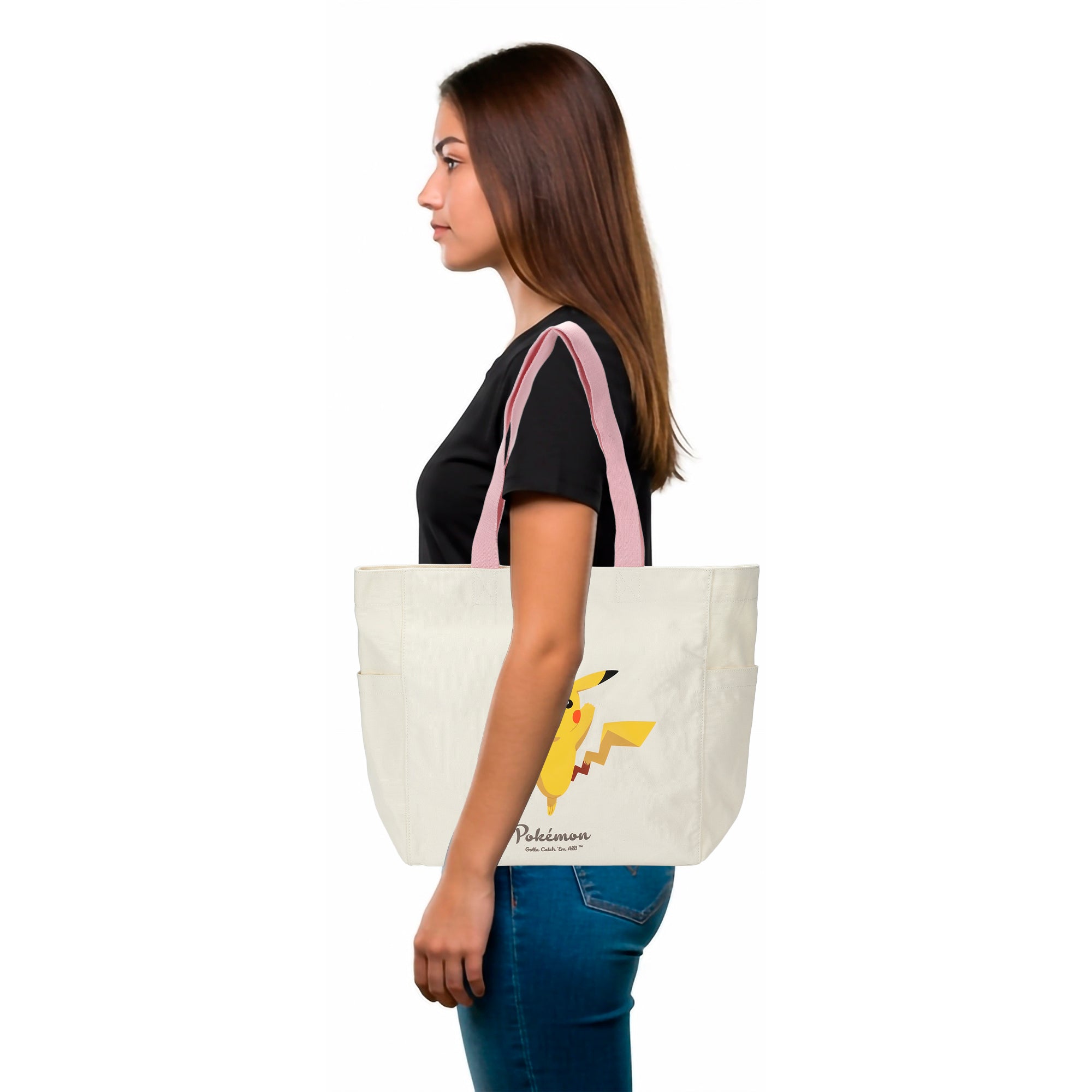 Pokemon Pikachu 15-inch Adult White Tote Bag