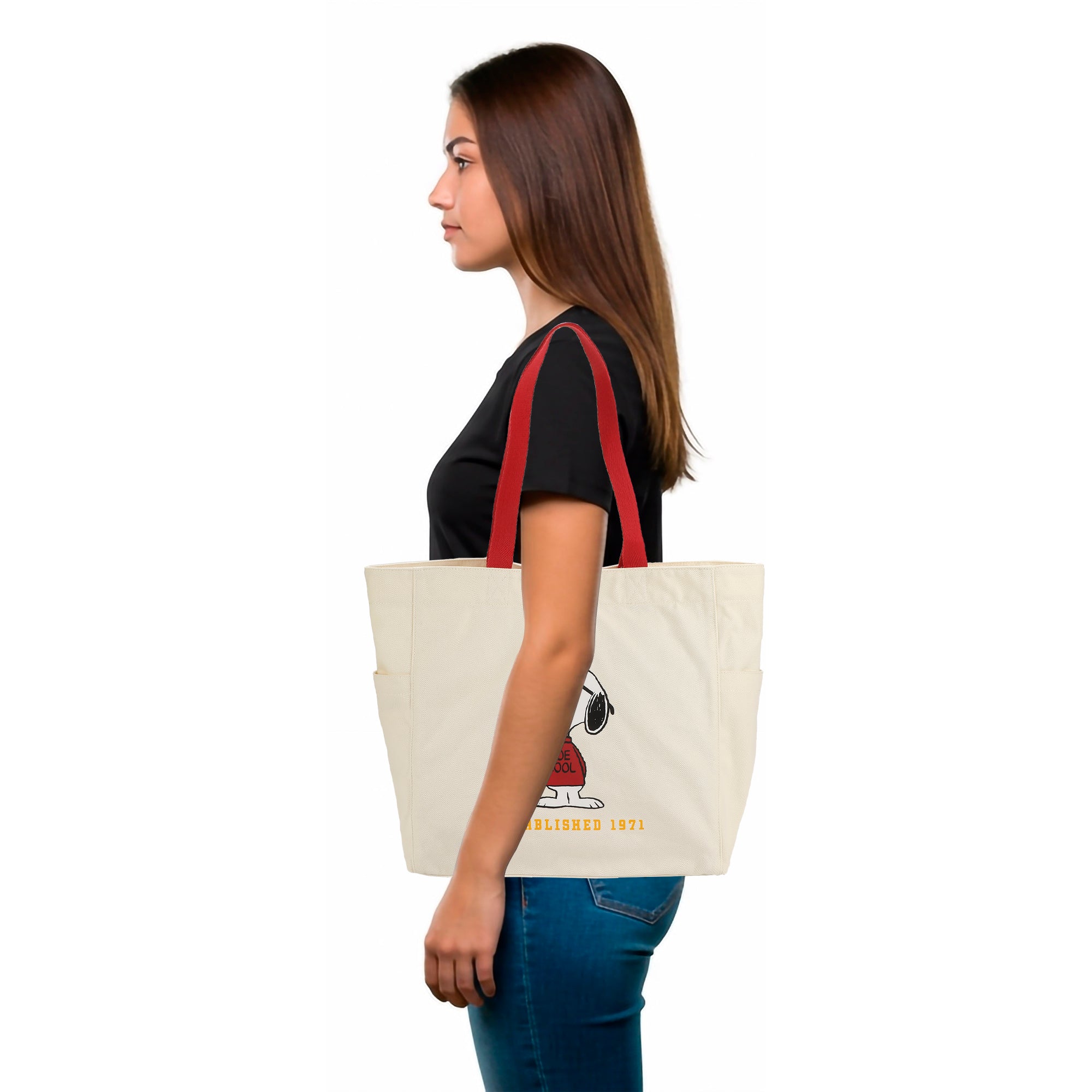 Peanuts Joe Cool Snoopy Est. 1971 15.5-Inch Adult Canvas Tote Bag
