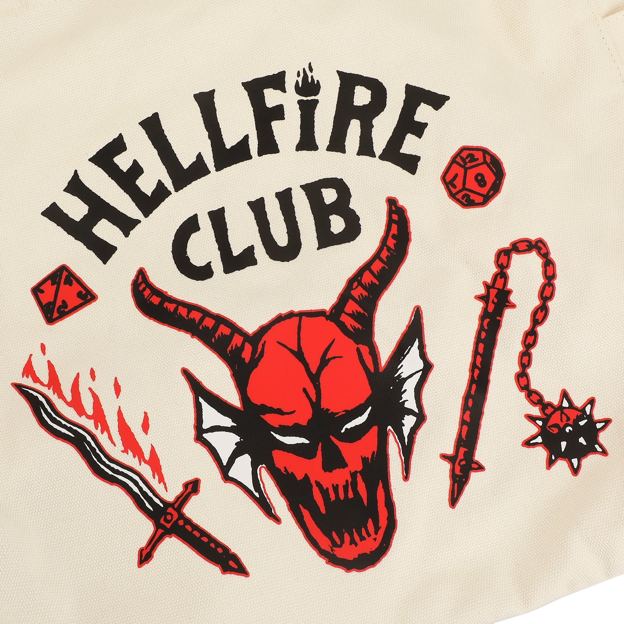 Stranger Things Hellfire Club 15.5-Inch Adult Canvas Tote Bag